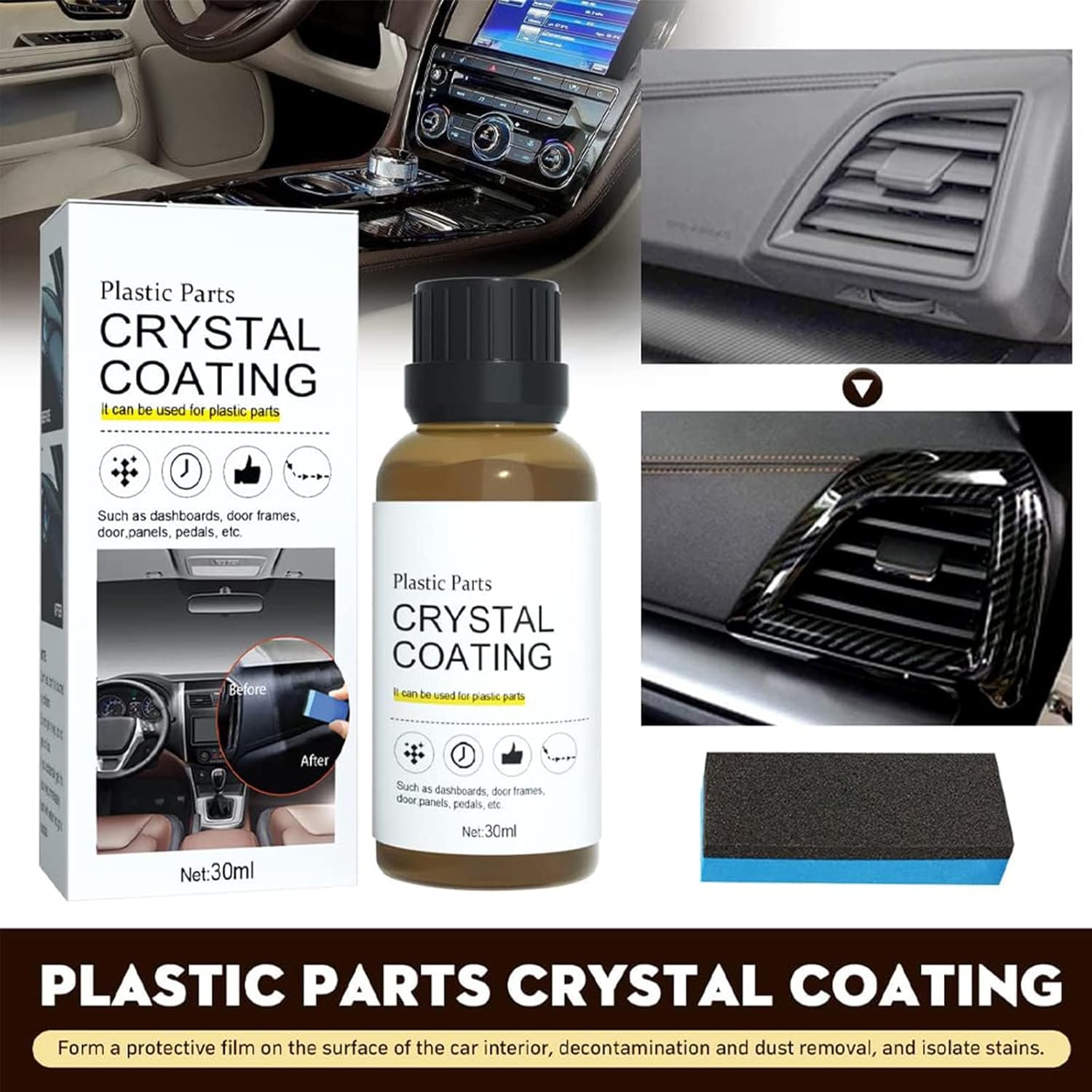 Alkyne Revestimiento de cristal para PláStico Del Carro, nuevo revestimiento de cristal para automóvil, revestimiento de cristal de piezas de