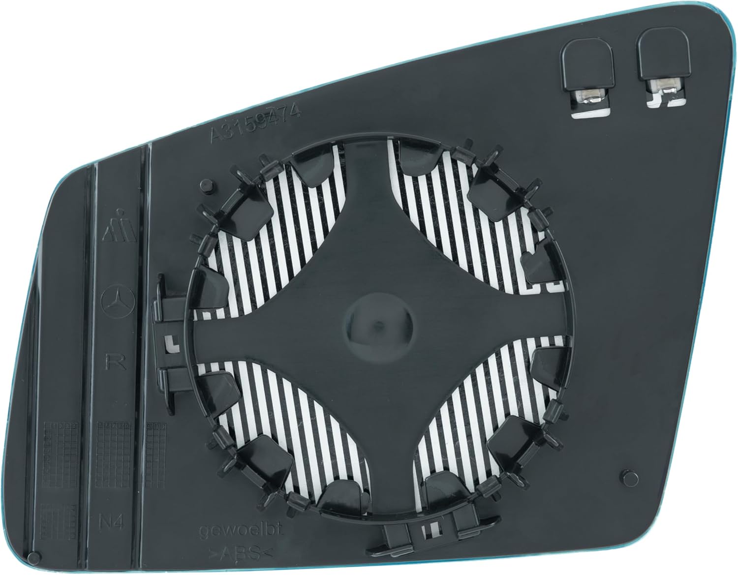 EAP Cristal de repuesto para espejo lateral del pasajero compatible con Mercedes A B C CL CLA CLS E S GLK, calentado, A2128102521, A2128100621