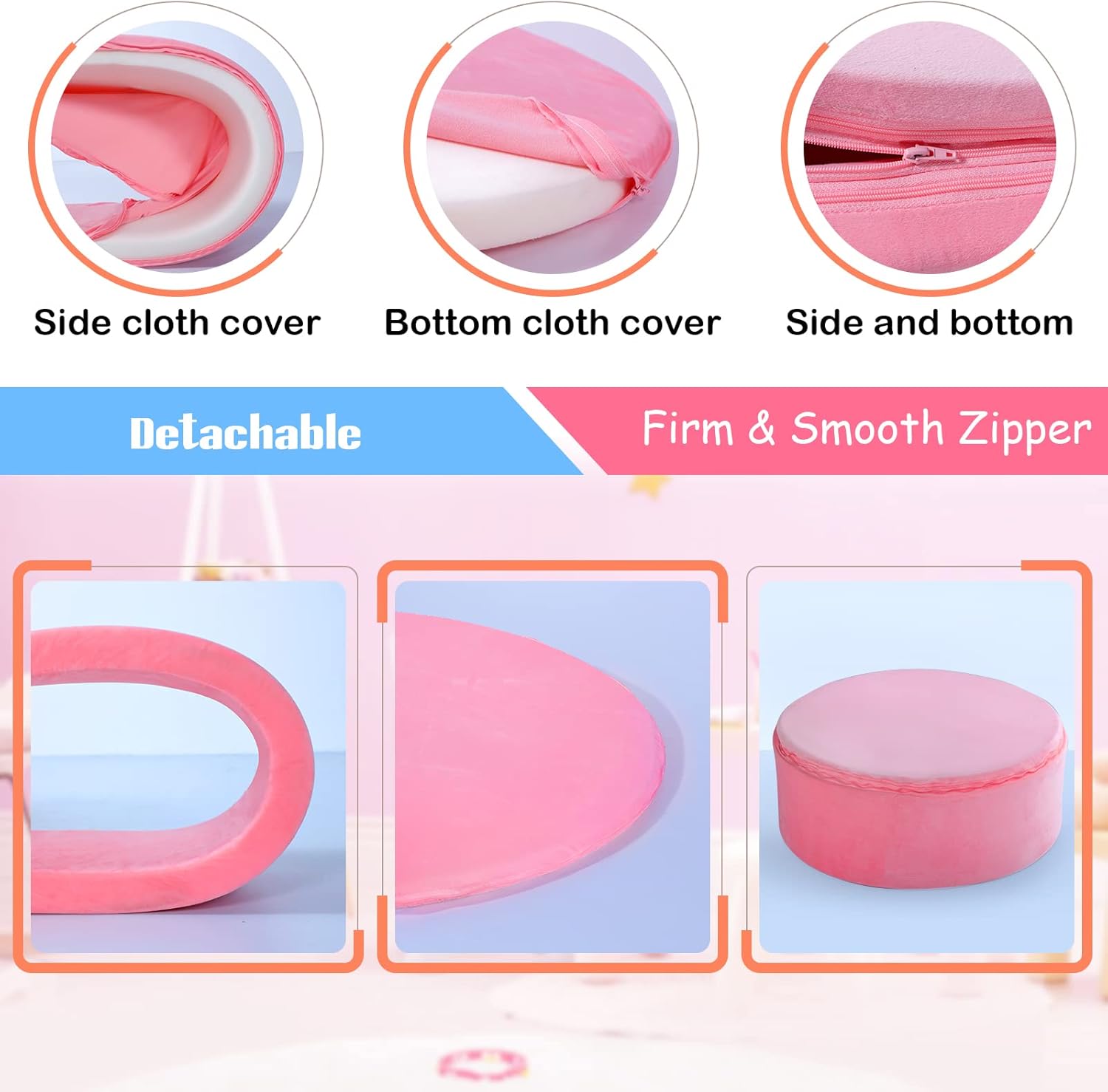 Piscina de bolas para bebés para niños pequeños, piscina de bolas de terciopelo de leche rosa duradero, corralito de juegos suave, regalo y juguetes