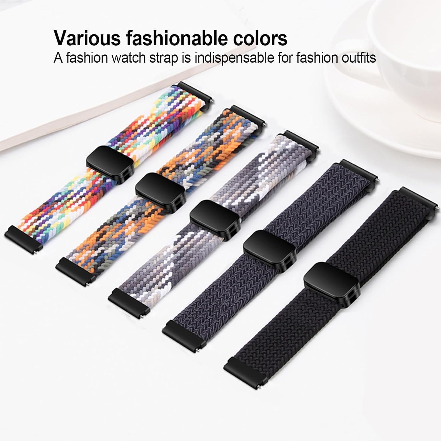 22mm Watch Band Strap Compatible with Samsung Galaxy Watch 3 45mmGear S3, Quick Release wristbands for Garmin Forerunner 255Venu 2Venu 3 45mmHuawei