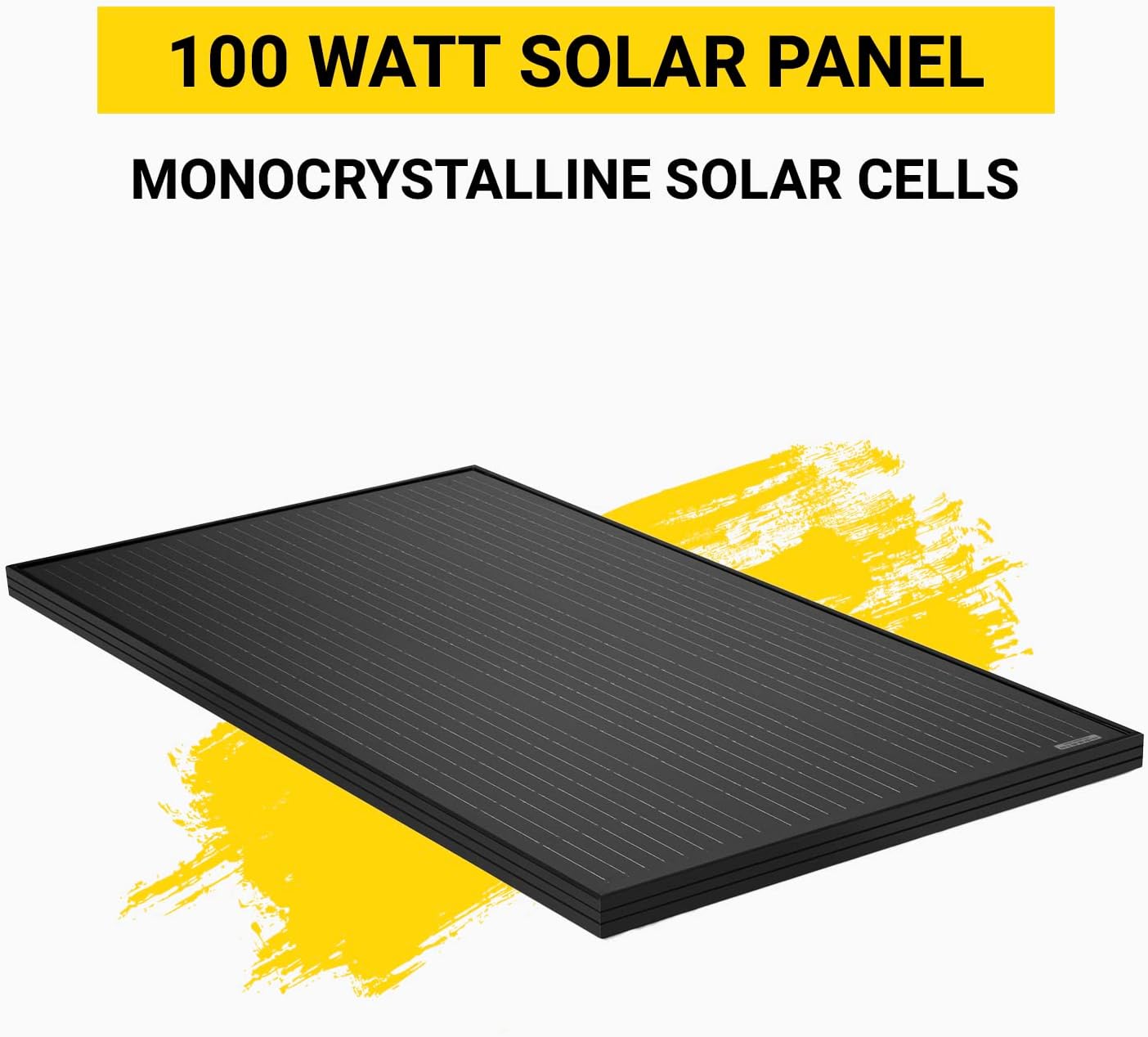 Spartan Power Panel solar de 100 W, 9 barras de autobús, color negro, ideal para RV, remolque, cámper, barco, cabina, granja, SP-100W