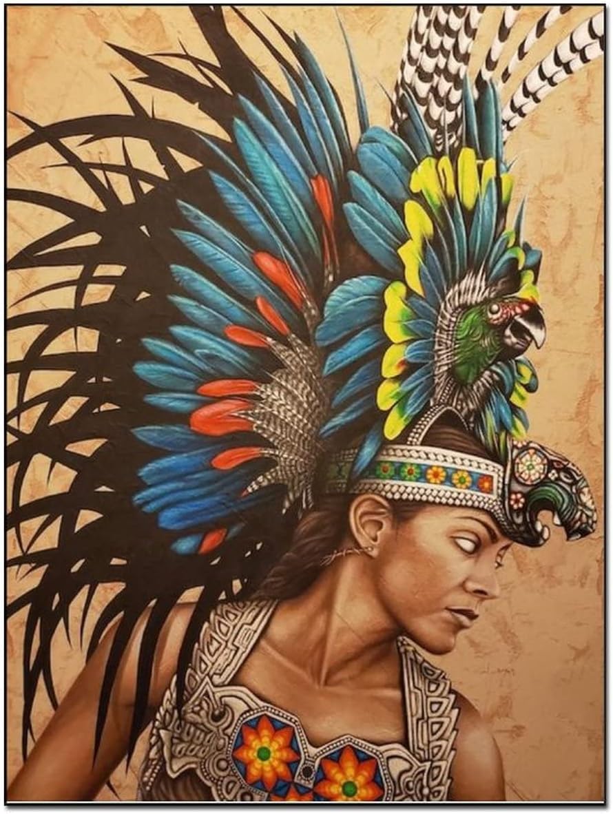 Pósteres de arte de pared del imperio azteca, arte de pared de diosa mexicana, mujer guerrera, pósteres e impresiones artísticas de pared para sala