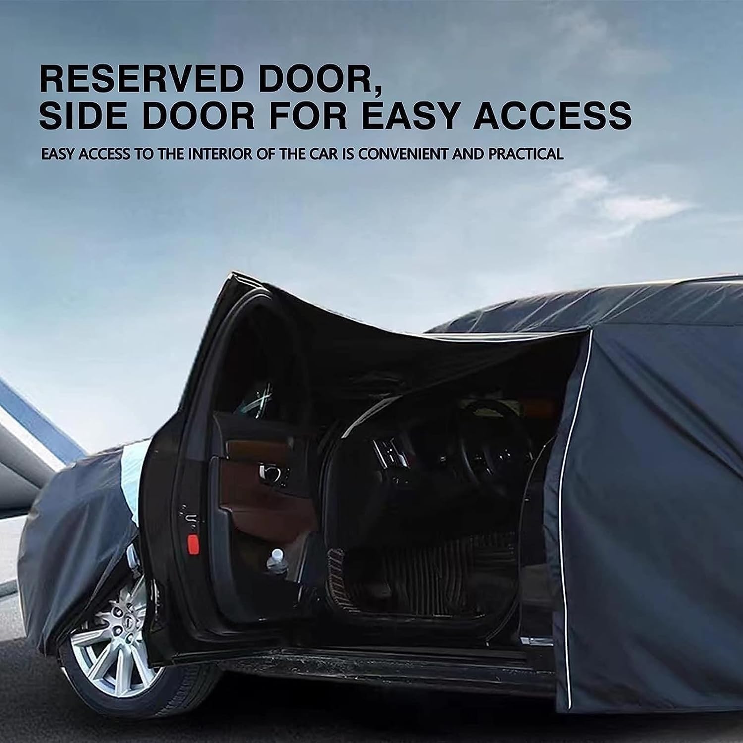 Funda impermeable para automóvil compatible con Audi Q2Q3Q4Q5Q6Q7Q8, para todo tipo de clima, impermeable, transpirable, grande, con cremallera,