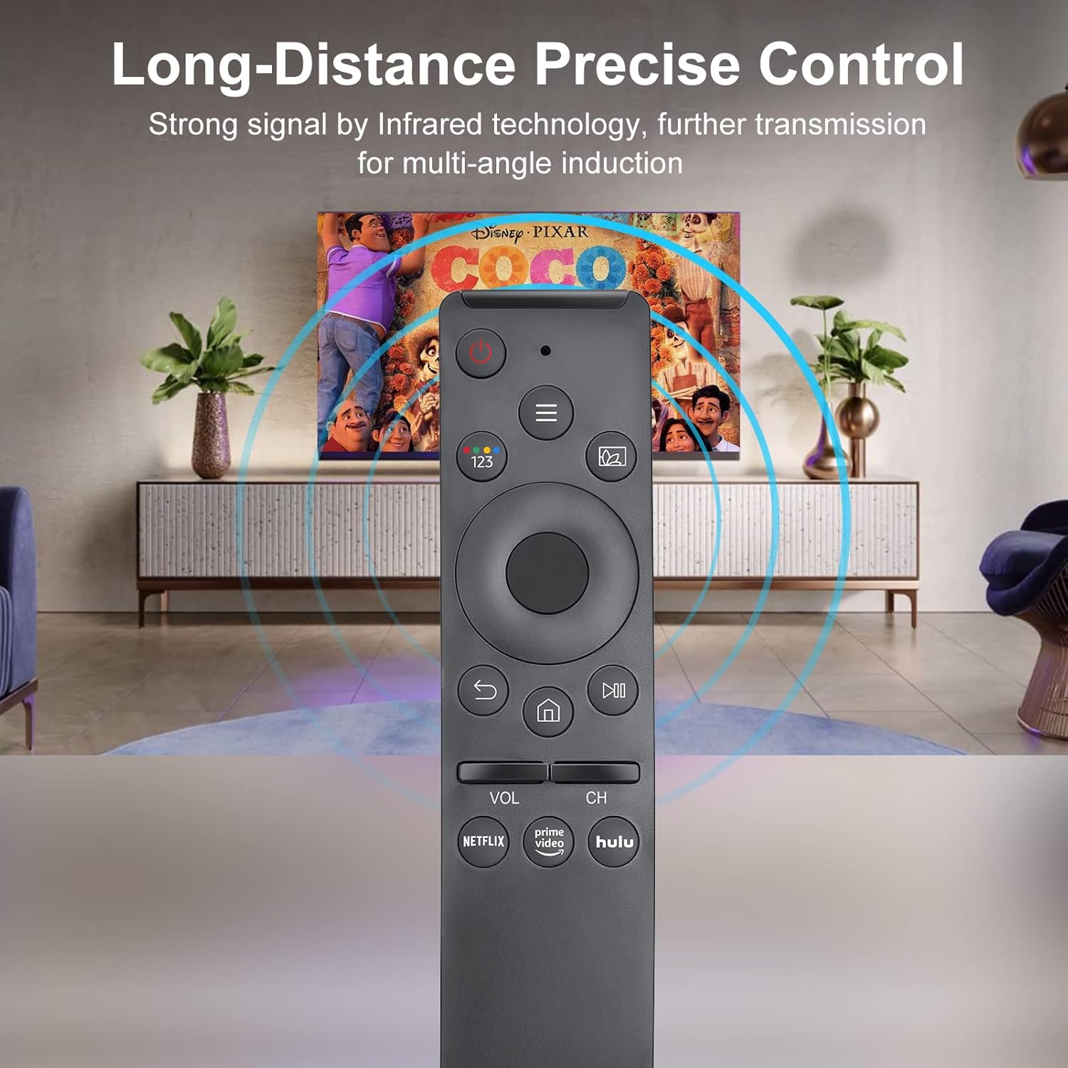 Paquete de 2 unidades de control remoto de repuesto para Samsung-Smart-TV, compatible con todos los televisores inteligentes Samsung LED QLED UHD