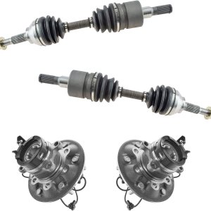 TRQ Juego de 4 piezas de dirección con ejes de eje CV y conjuntos de rodamientos de cubo de rueda para Chevy Colorado 4×4 2004-2008 GMC Canyon 4×4 TRQ Juego de 4 piezas de dirección con ejes de eje CV y conjuntos de rodamientos de cubo de rueda para Chevy Colorado 4×4 2004-2008 GMC Canyon 4×4