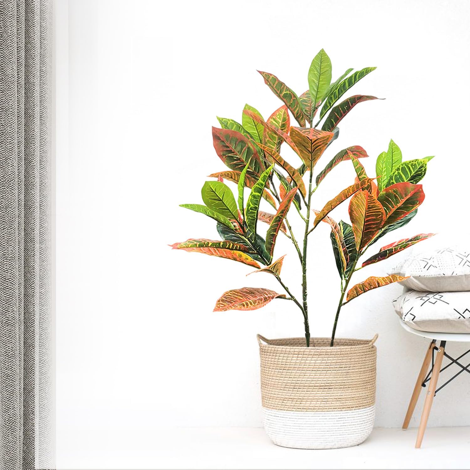 Árbol artificial de 31 pulgadas de alto, árbol de imitación de tacto sintético para decoración de interiores y centros comerciales