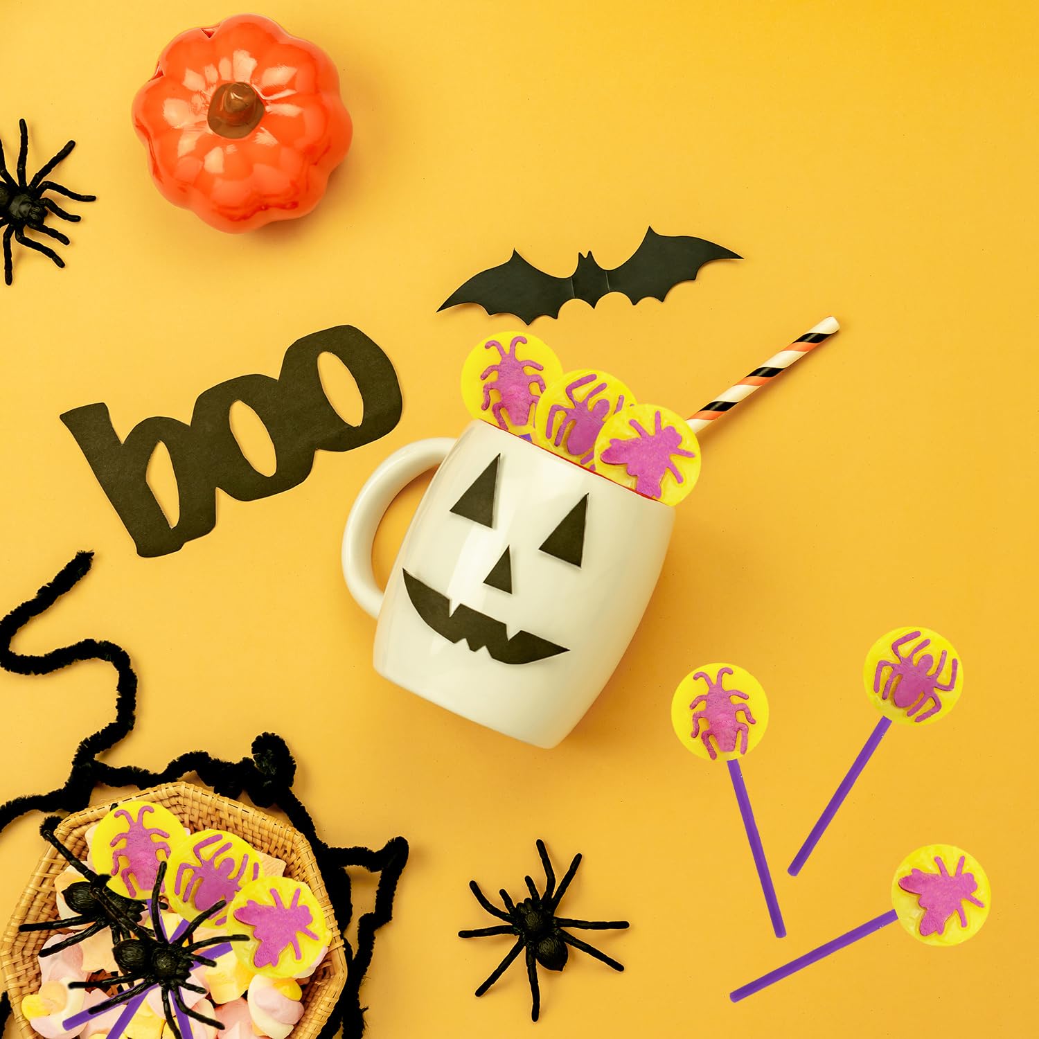 Insects Tattoo Lollipop Suckers Candy, ideal para rellenos de bolsas de fiesta, envueltos individualmente (media libra) (1 libra)