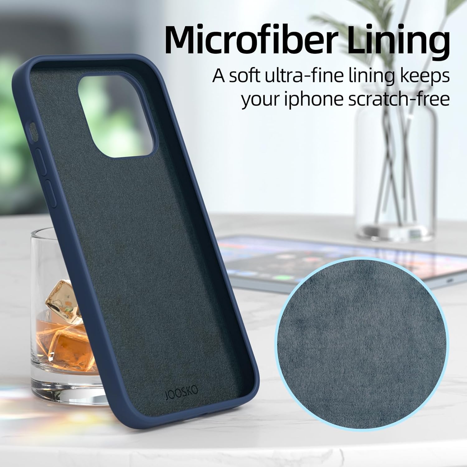 Funda para iPhone 13, funda de silicona a prueba de golpes, 2 protectores de pantalla + 1 protector de lente de cámara capa interior de microfibra