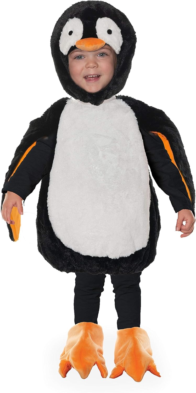 UNDERWRAPS unisex-baby Toddler’s Cute Penguin Black Plush Costume – Penguin Belly BabiesCostumes