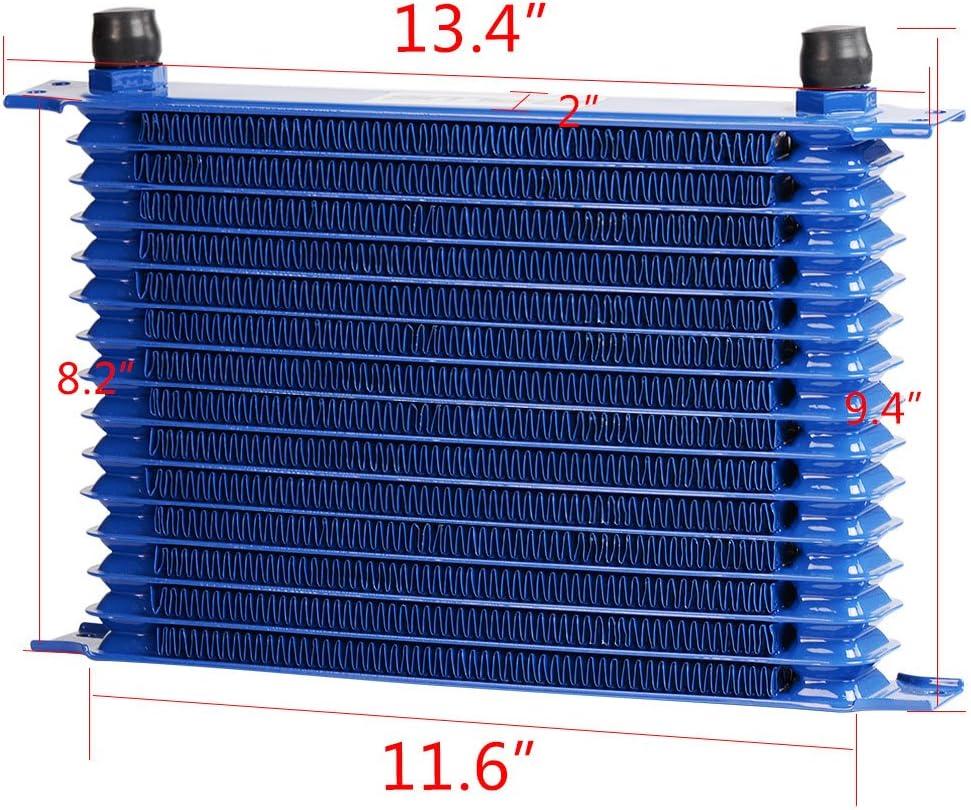 PIT66 Universal AN-10AN – Enfriador de aceite de transmisión de motor compatible con aluminio de 15 filas de oro modelo japonés