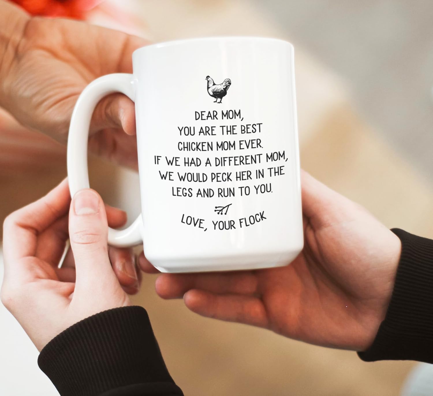 CANARY ROAD Chicken Mom Coffee Cup, Chicken Mug, Crazy Chicken Lady Gift, Chicken Gift, Chicken Kitchen Decor, Chicken Farmer Gift, Backyard Farmer