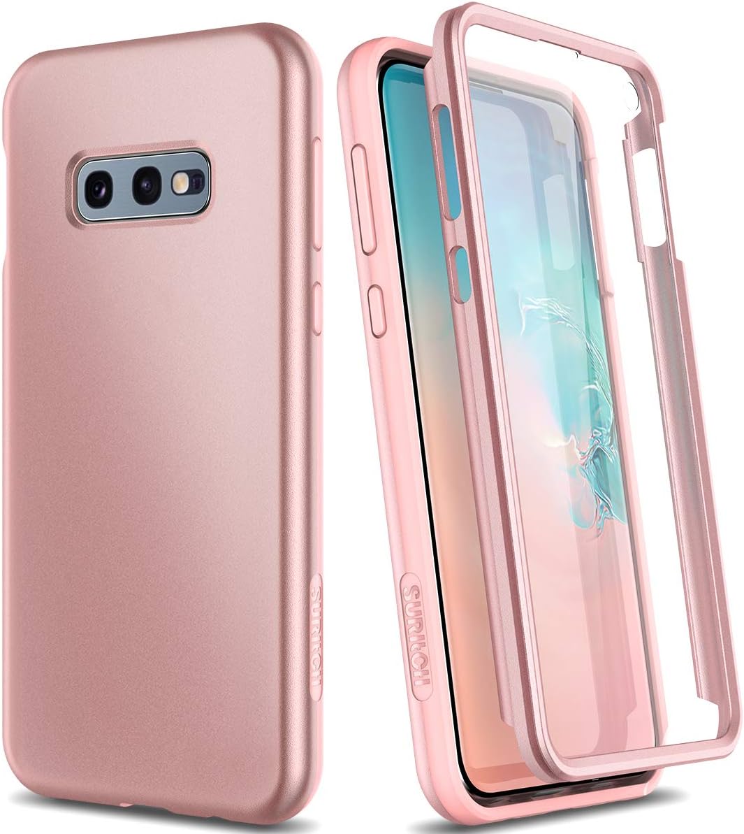 SURITCH Funda para Samsung Galaxy S10e, Protector de pantalla integradoCompatible con carga inalámbricaCubierta trasera resistente híbrida