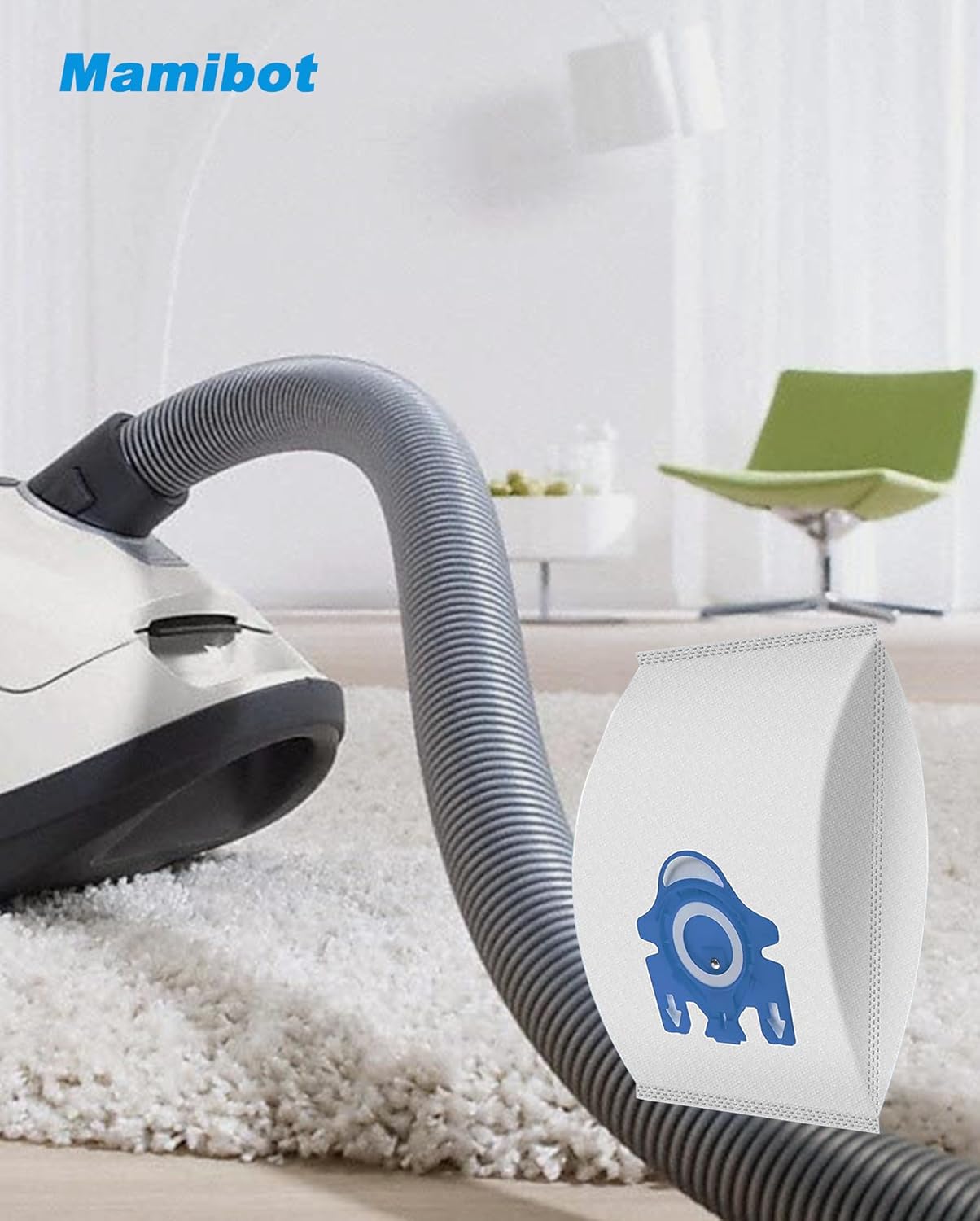 Mamibot 10 bolsas de vacío para Miele GN Airclean, bolsa de polvo con recipiente 3D, compatible con Miele Classic C1, C2C3 completo, S400i S600 S2
