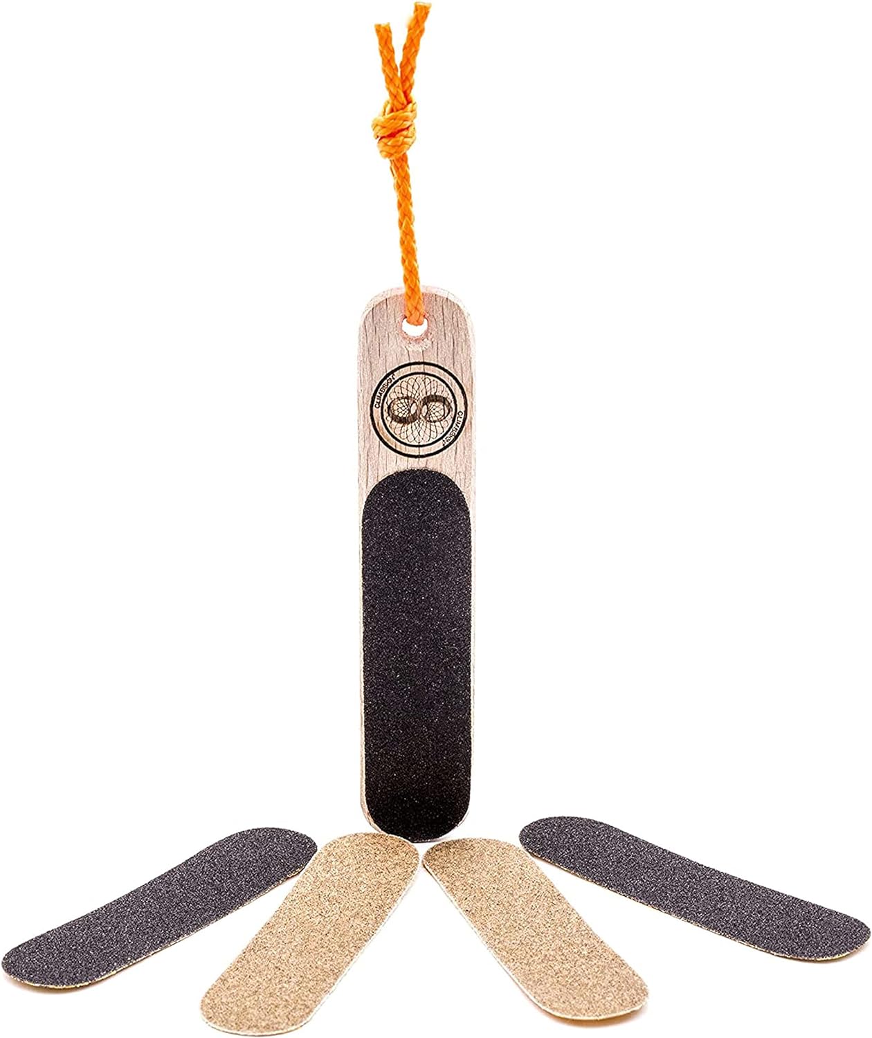 Lima de mano y dedo de doble cara, tamaño de bolsillo para viajes, para aletas, rasgaduras, grietas, manos fuertes y suaves, ideal para gimnasio,