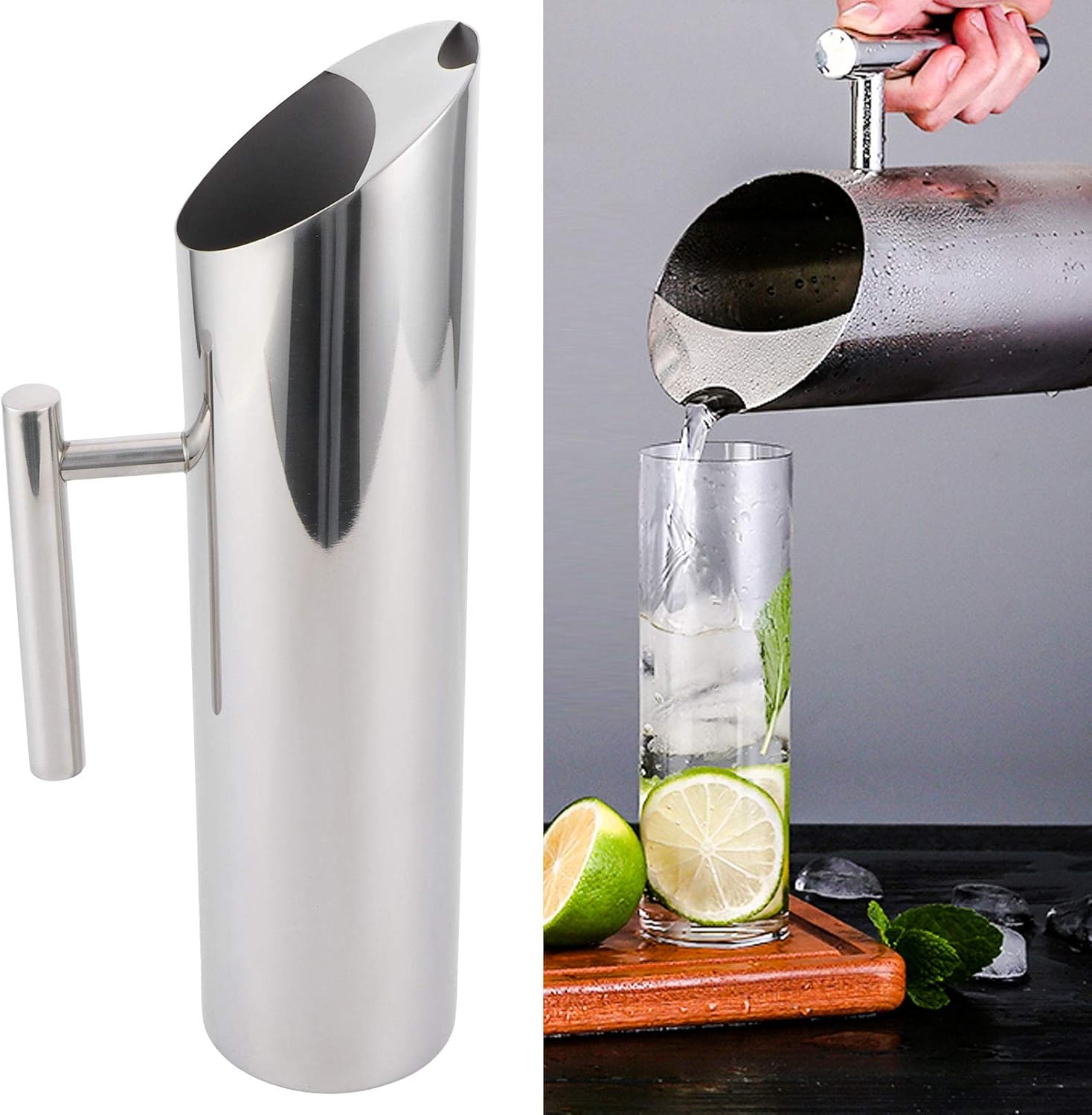 Hervidor de agua fría de acero inoxidable de 2 litros, herramienta de servicio de hotel para el hogar, para viajes, campamentos, deportes, al aire