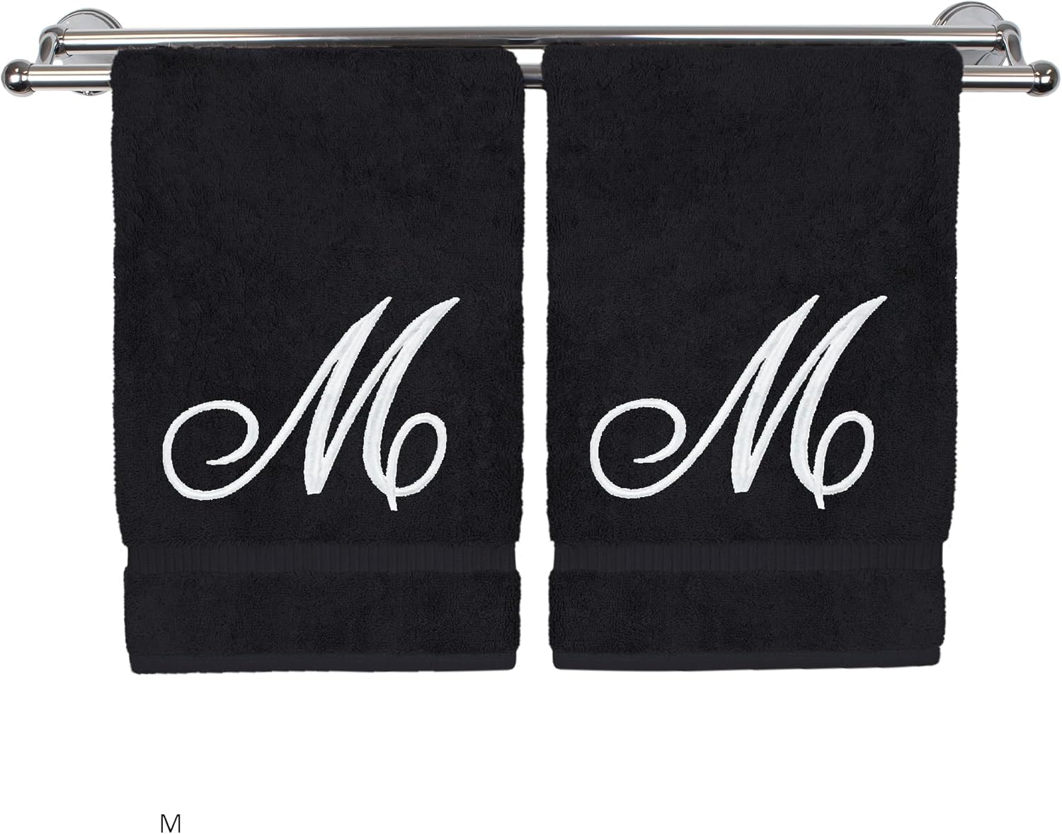 Toalla de mano con monograma, regalo personalizado, 16 x 30 pulgadas, extra absorbente, 100% algodón turco, acabado de rizo suave, para baño, cocina