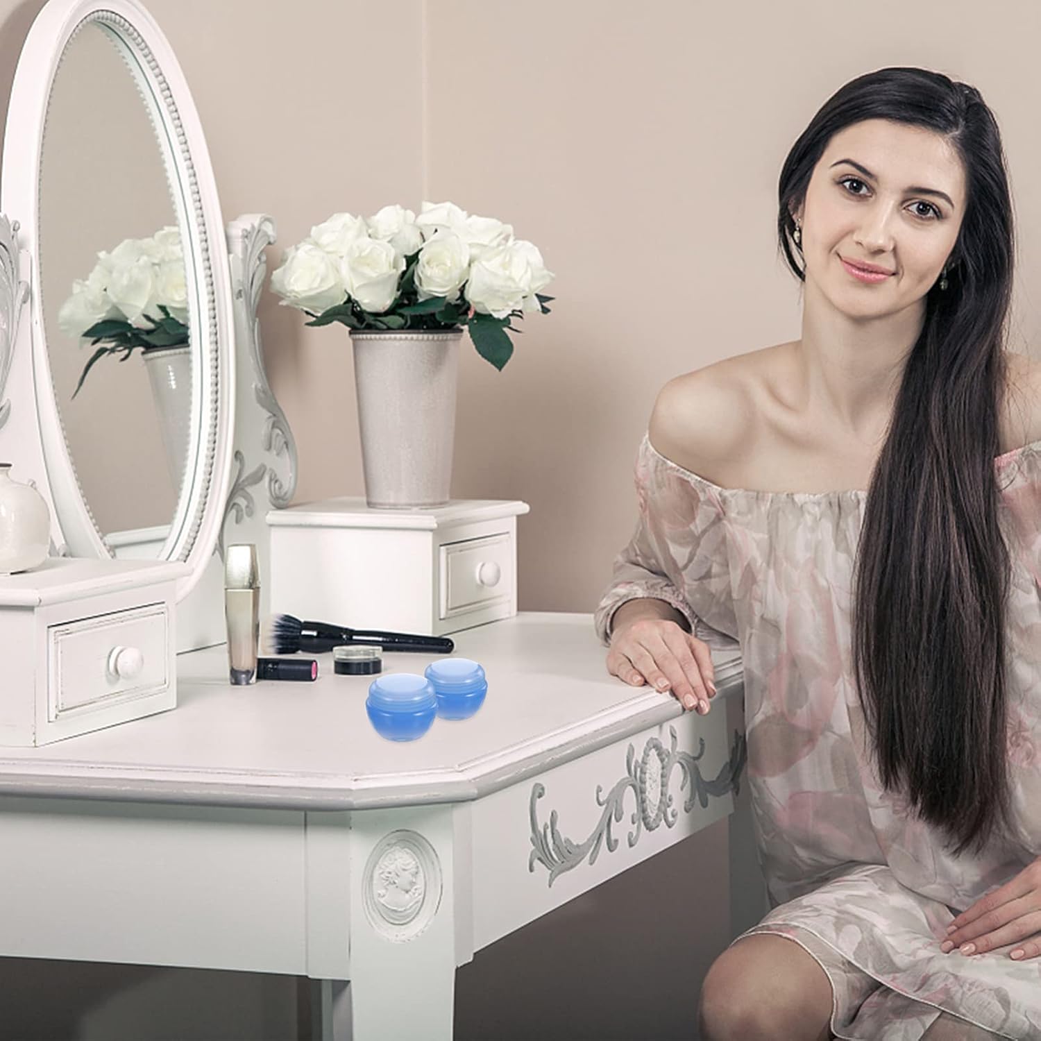 Caja de plástico para crema y leche, tarro de cosméticos de plástico, envases de crema cosmética, tarros de plástico con encantos de plástico, tarro
