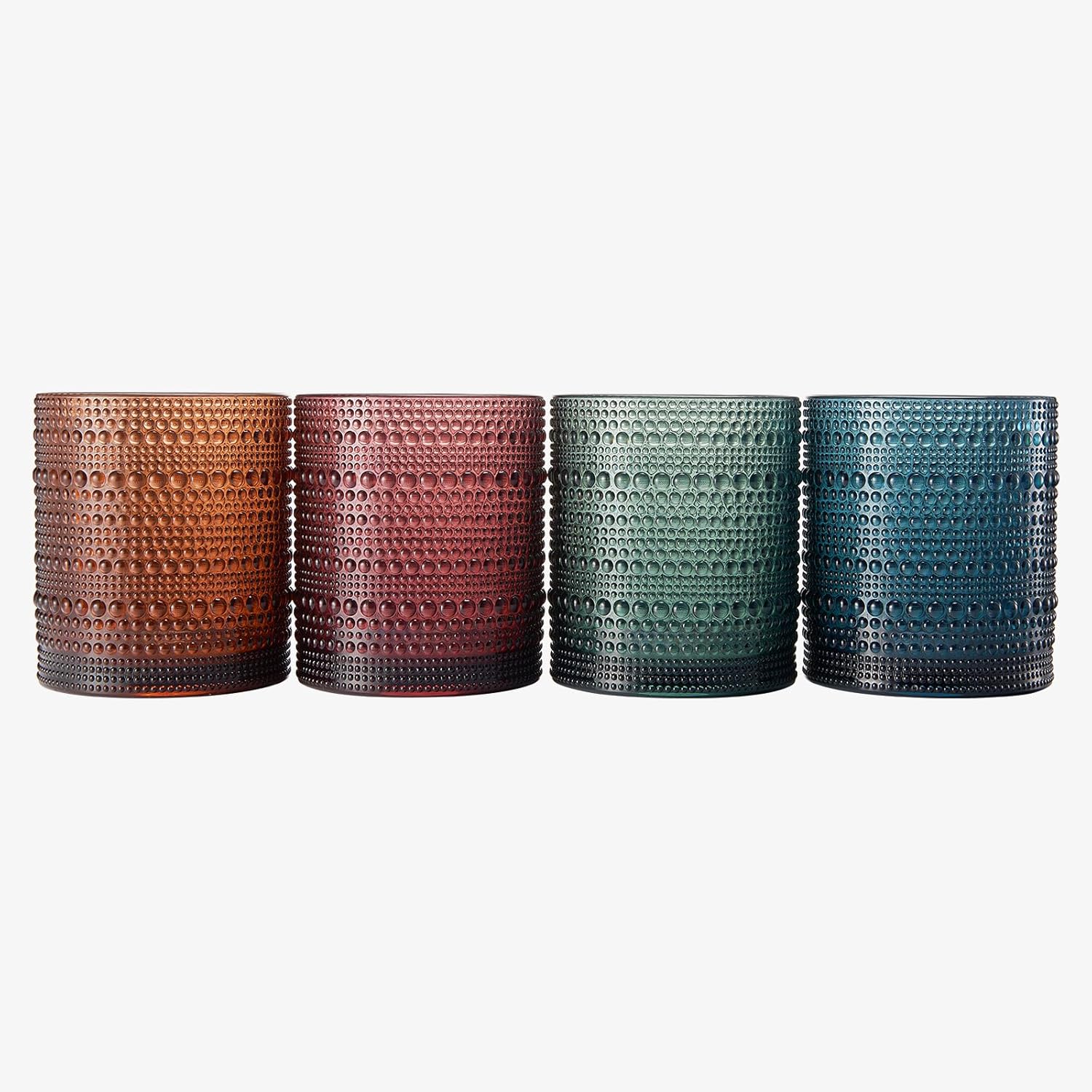 Vasos clásicos reutilizables de plástico, diseño de hobuña, irrompibles, juego de 4 vasos Tritan, vasos acrílicos irrompibles con cuentas, aptos