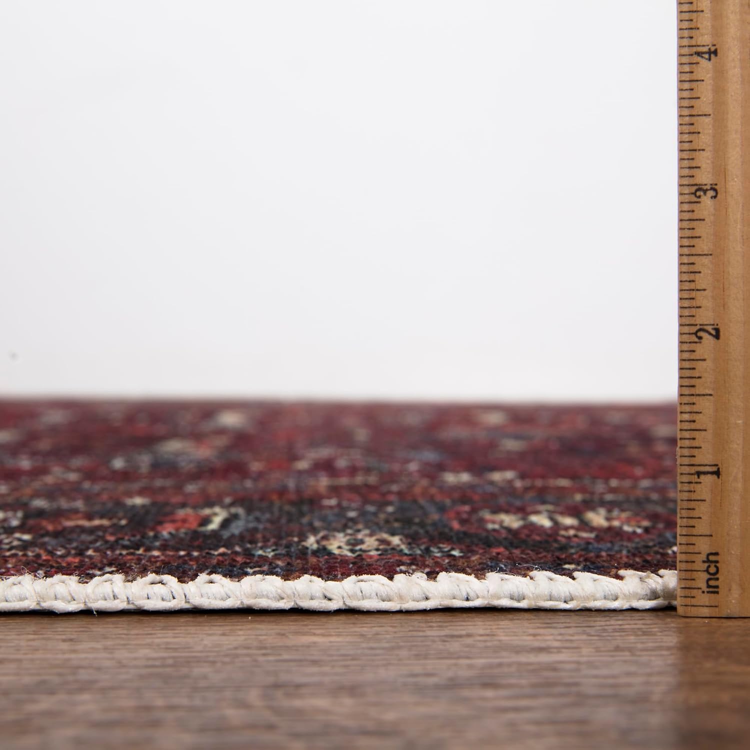 Bloom Rugs Alfombra lavable antideslizante de 3 x 5 pies  Alfombra tradicional con bordes para sala de estar, dormitorio, comedor y cocina, tamaño