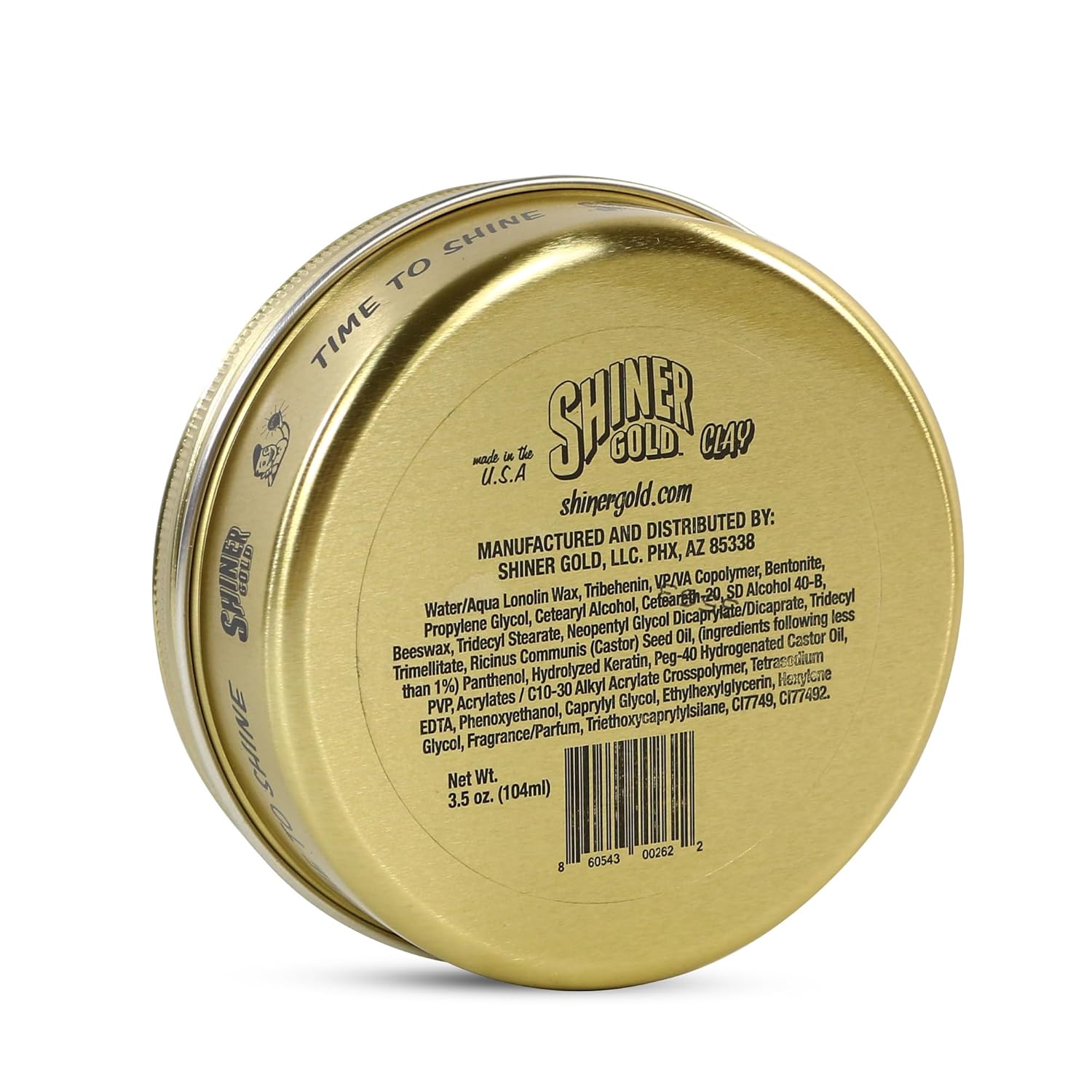 Shiner Gold – Pomada de arcilla mate, fijación fuerte, acabado mate, a base de agua, aroma de coco, 3.5 onzas, paquete de 3