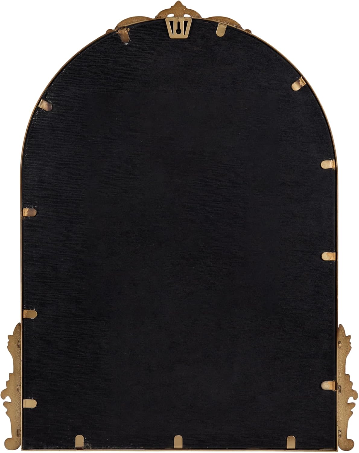 Kate and Laurel Myrcelle – Espejo tradicional arqueado, 21 x 26 pulgadas, dorado, espejo de arco decorativo con detalle de guirnalda ornamentada a