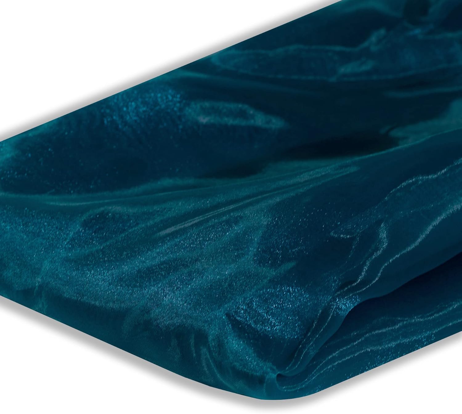 Fynite Tela de organza transparente  5 yardas de largo  44 pulgadas de ancho  Perno de organza transparente sólido para vestidos de boda, decoración