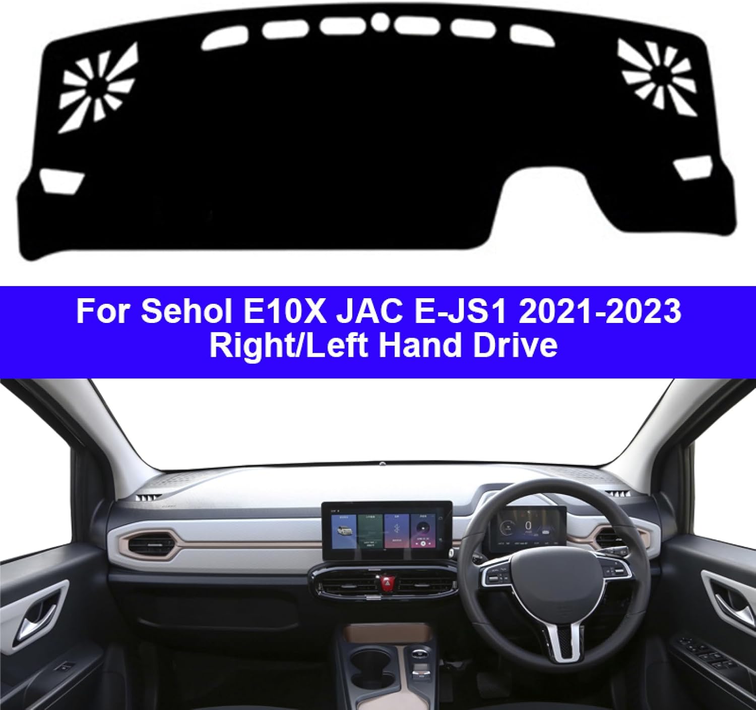 Para Sehol E10X JAC E-JS1 2021-2023, cubierta de tablero de automóvil, alfombra interior antisol