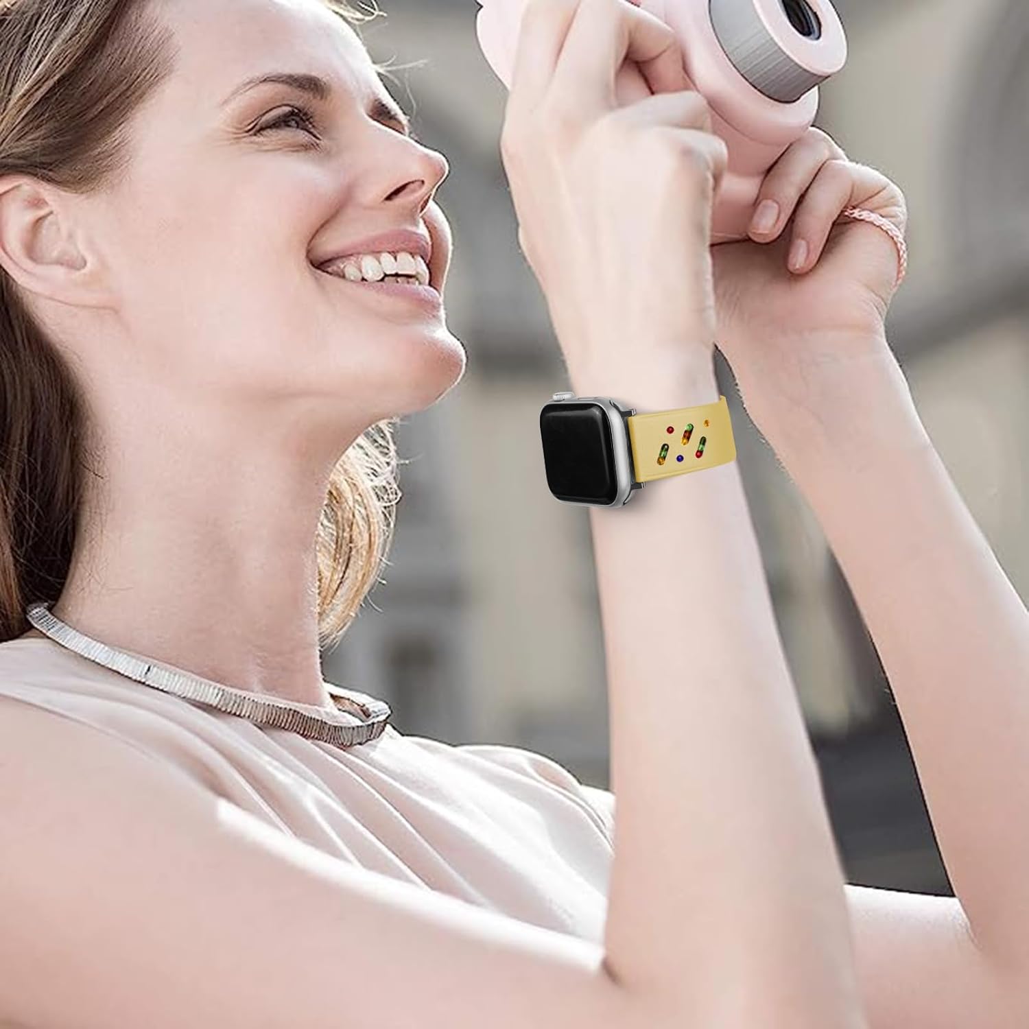 Correas de cuero compatibles con Apple Watch de 1.614 in, 1.575 in, 1.496 in, 1.772 in, 1.732 in, 1.654 in, 1.929 in, hebilla magnética, joyería