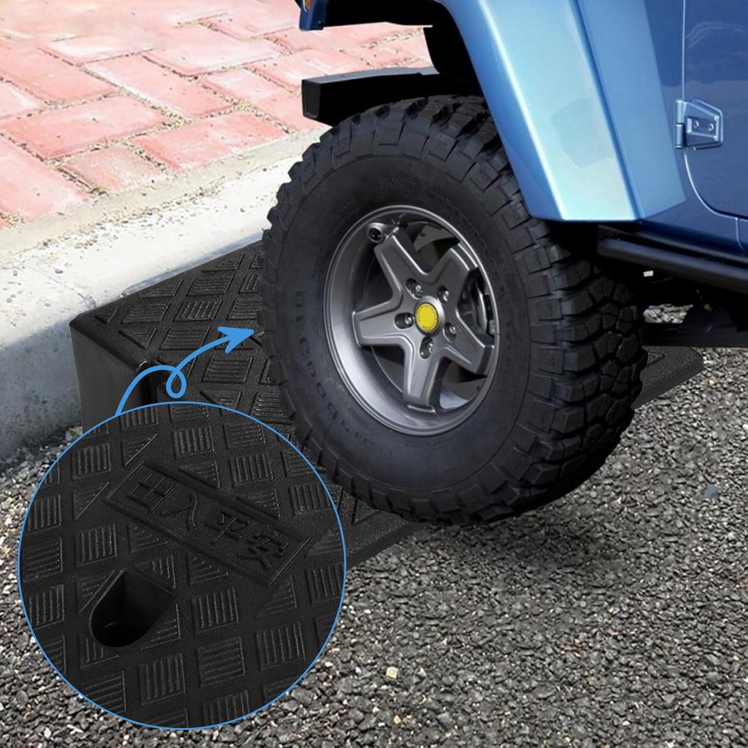 CertBuy Paquete de 2 rampas de plástico de 10 pulgadas, rampa pequeña para bordillo de entrada, para carga, muelle, garaje, acera, camión, scooter,
