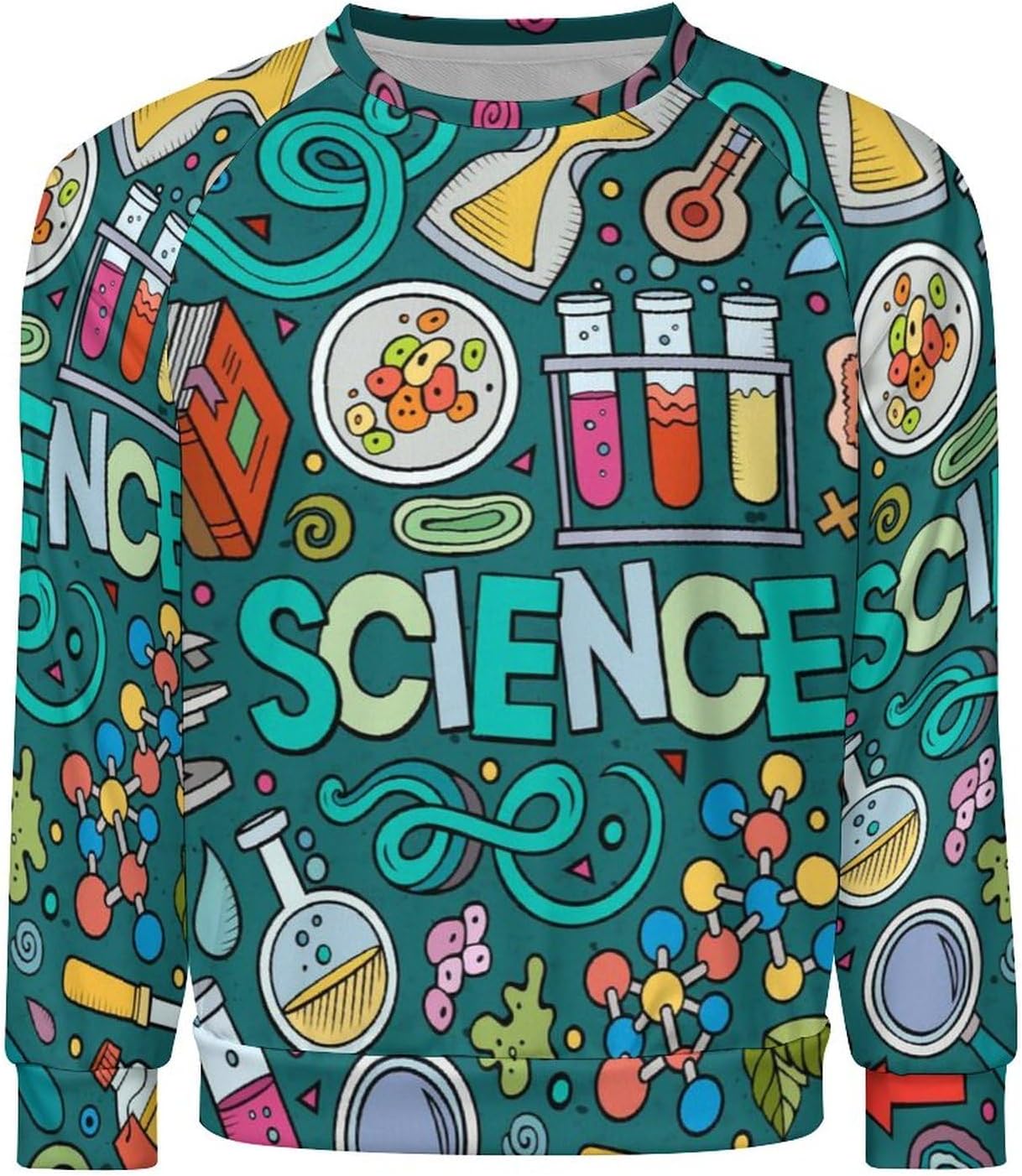 Physics Biochemistry Science Men’s Crewneck Sweatshirt Long Sleeve Shirts Lightweight Casual Pullover Tops