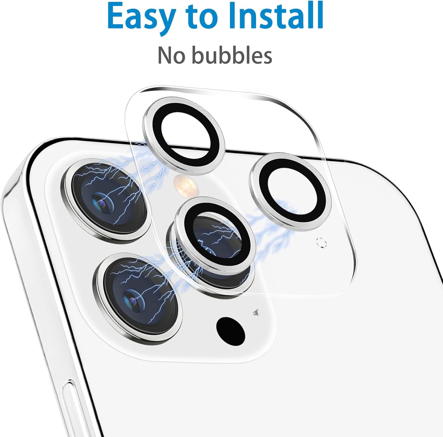 Paquete de 3 protector de lente de cámara de vidrio templado Dengduoduo para iPhone 13 Pro de 6.1 pulgadas y iPhone 13 Pro Max de 6.7 pulgadas,