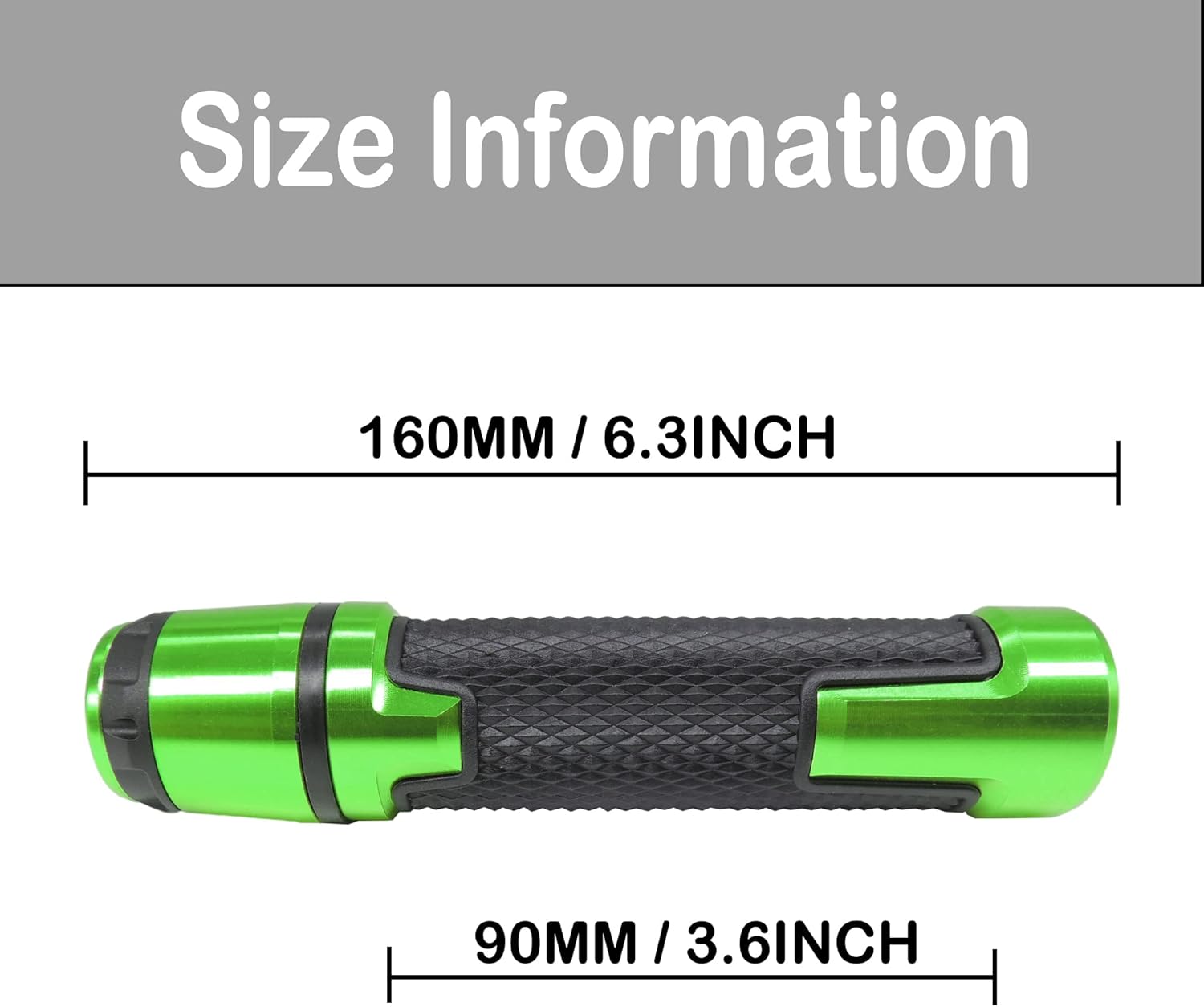 HiSport Agarres universales para manillar de motocicleta, 78 pulgadas, 0.866 in, de goma de aluminio, antideslizantes, para bicicleta (verde)