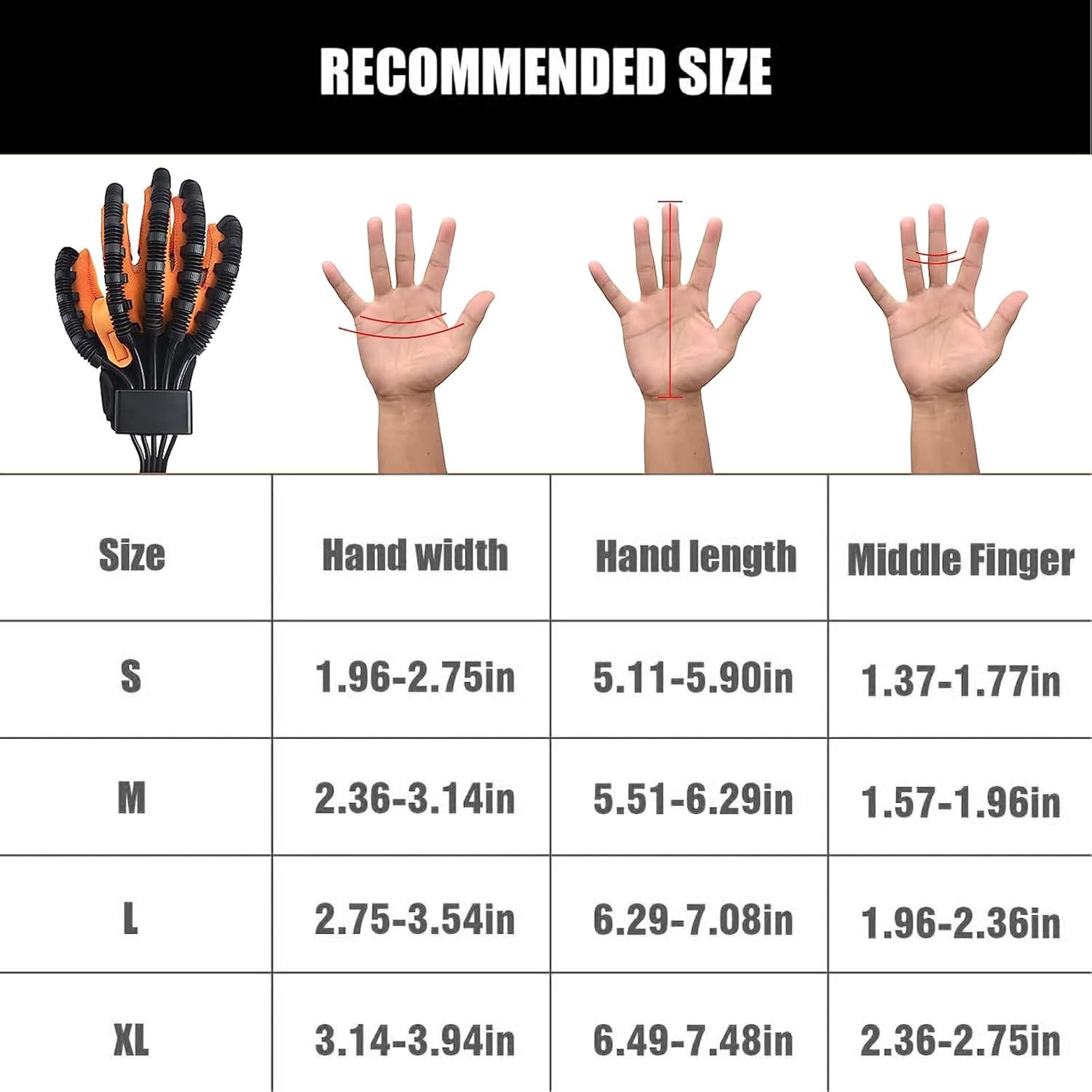 Guantes de robot de rehabilitación de manos, equipo de terapia de manos, Artritis Stroke Hemiplejia Equipo de terapia física de mano