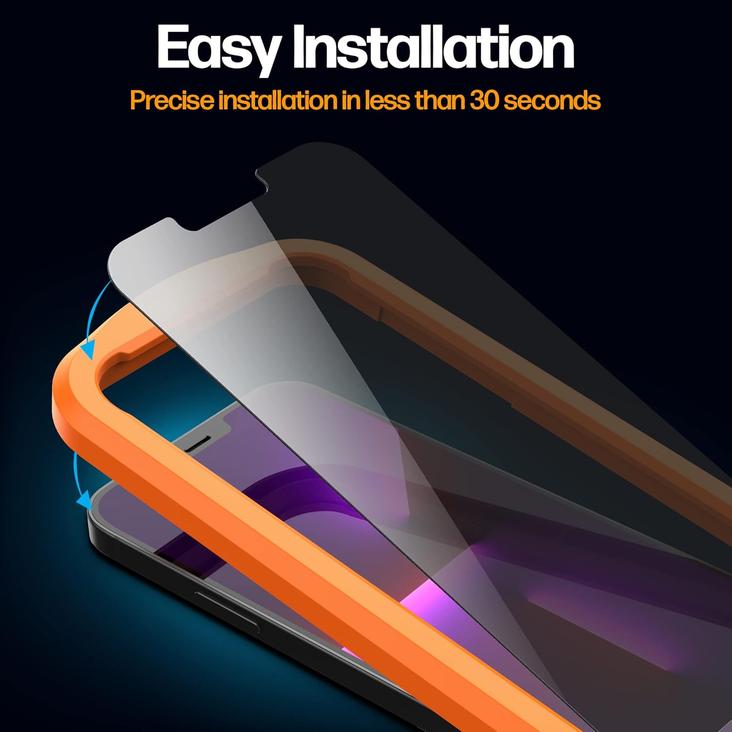 Power Theory Protector de pantalla de privacidad diseñado para iPhone 13 ProiPhone 13, vidrio templado, protección antiespía dureza 9H, kit de fácil