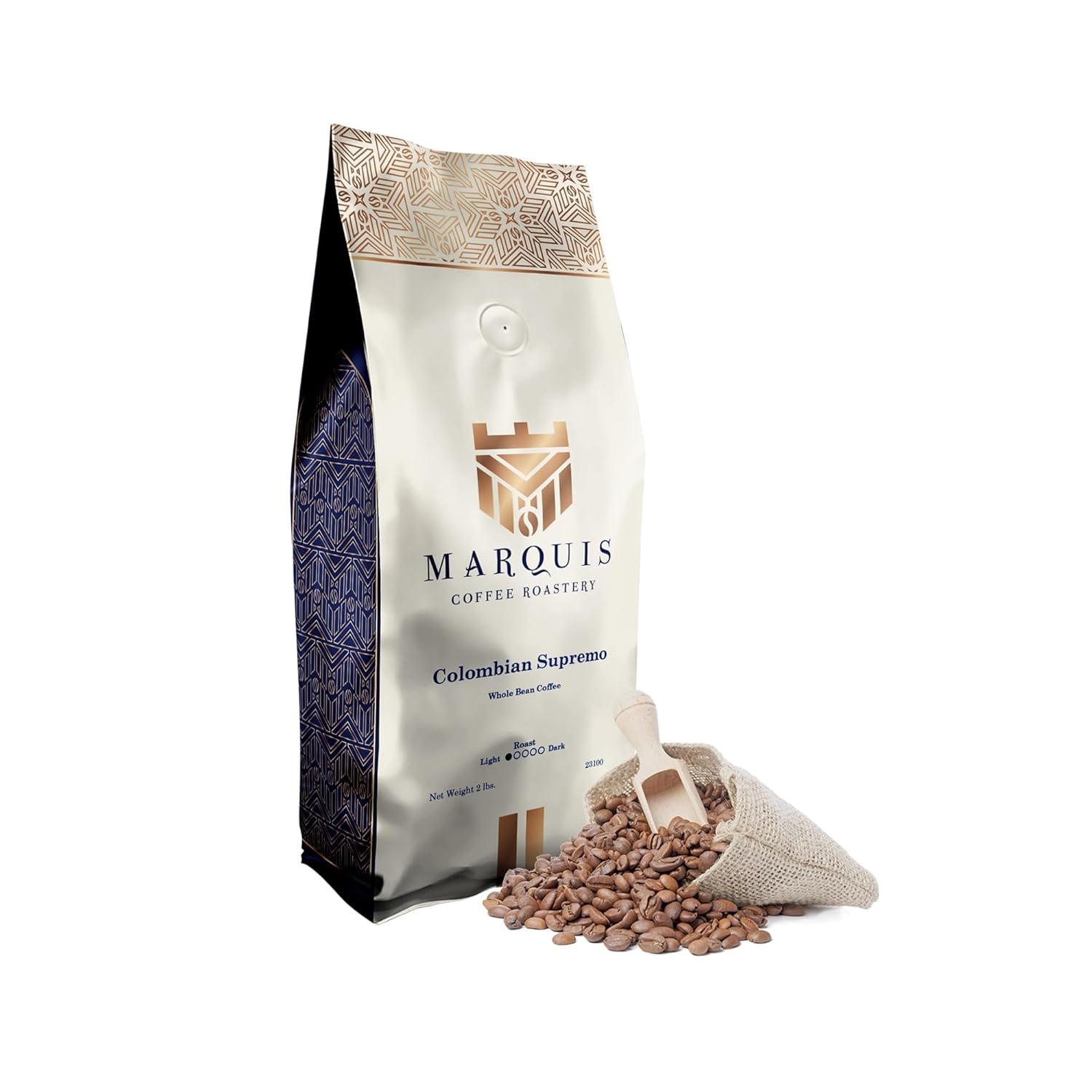 Marquis – Granos de café supremo colombiano, café colombiano rico y atrevido, granos de café frescos con un aroma embriagador, café de grano entero