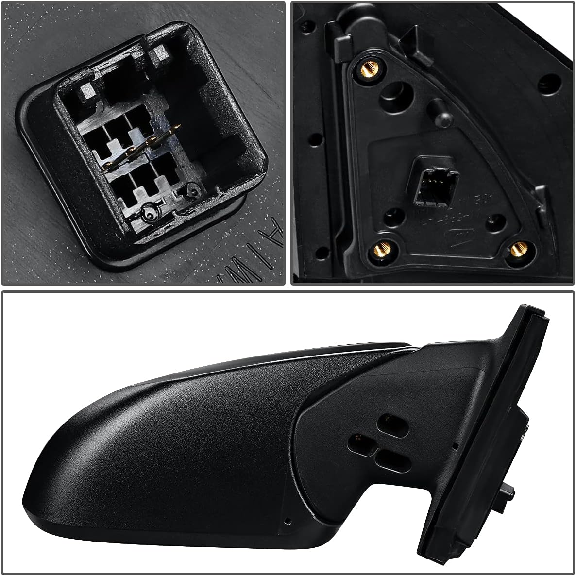 DNA Motoring OEM-MR-KI1321218 – Espejo retrovisor para puerta lateral derecha del pasajero con ajuste eléctrico con calefacción, compatible con Rio