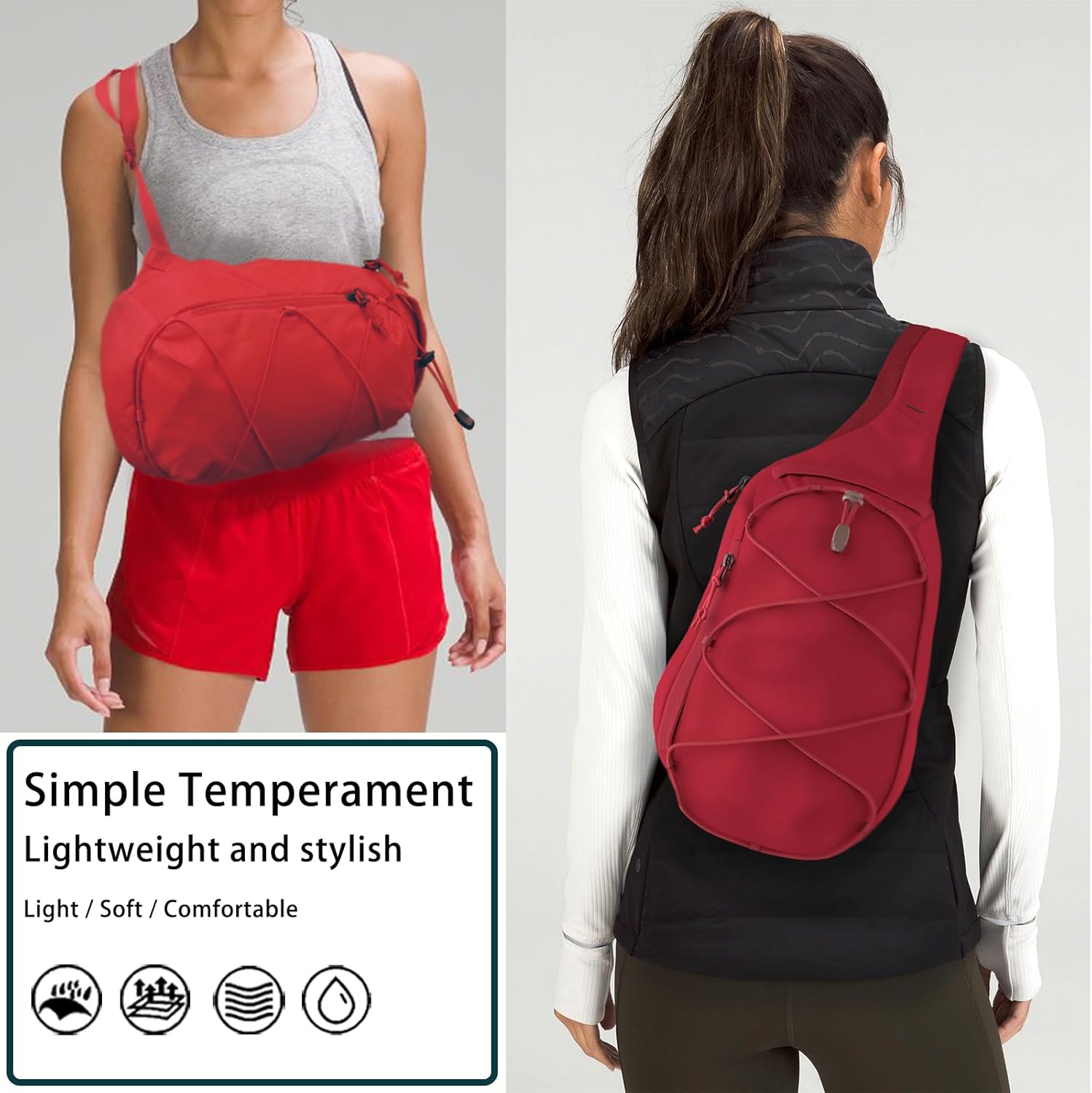Bolso bandolera bandolera para mujeres y hombres, bolsa impermeable para viajes, senderismo, ciclismo, camping