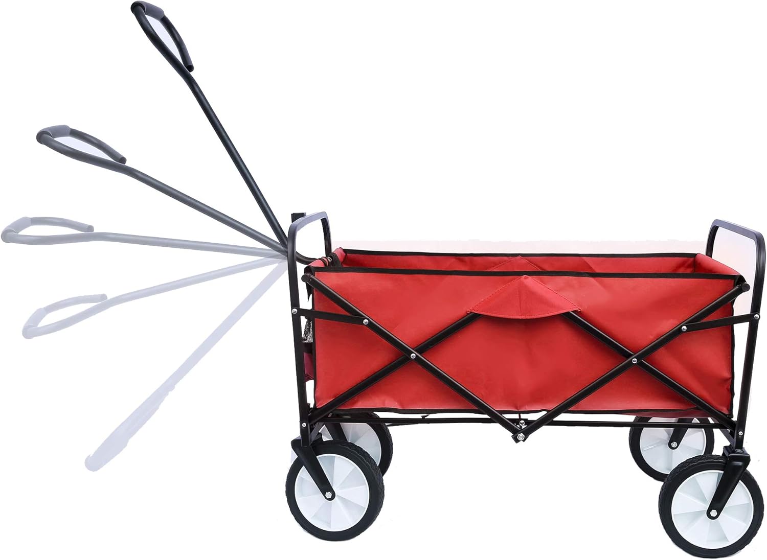Carrito de mano portátil plegable resistente, carro utilitario plegable para exteriores, carrito de carrito para jardín, camping, carrito de