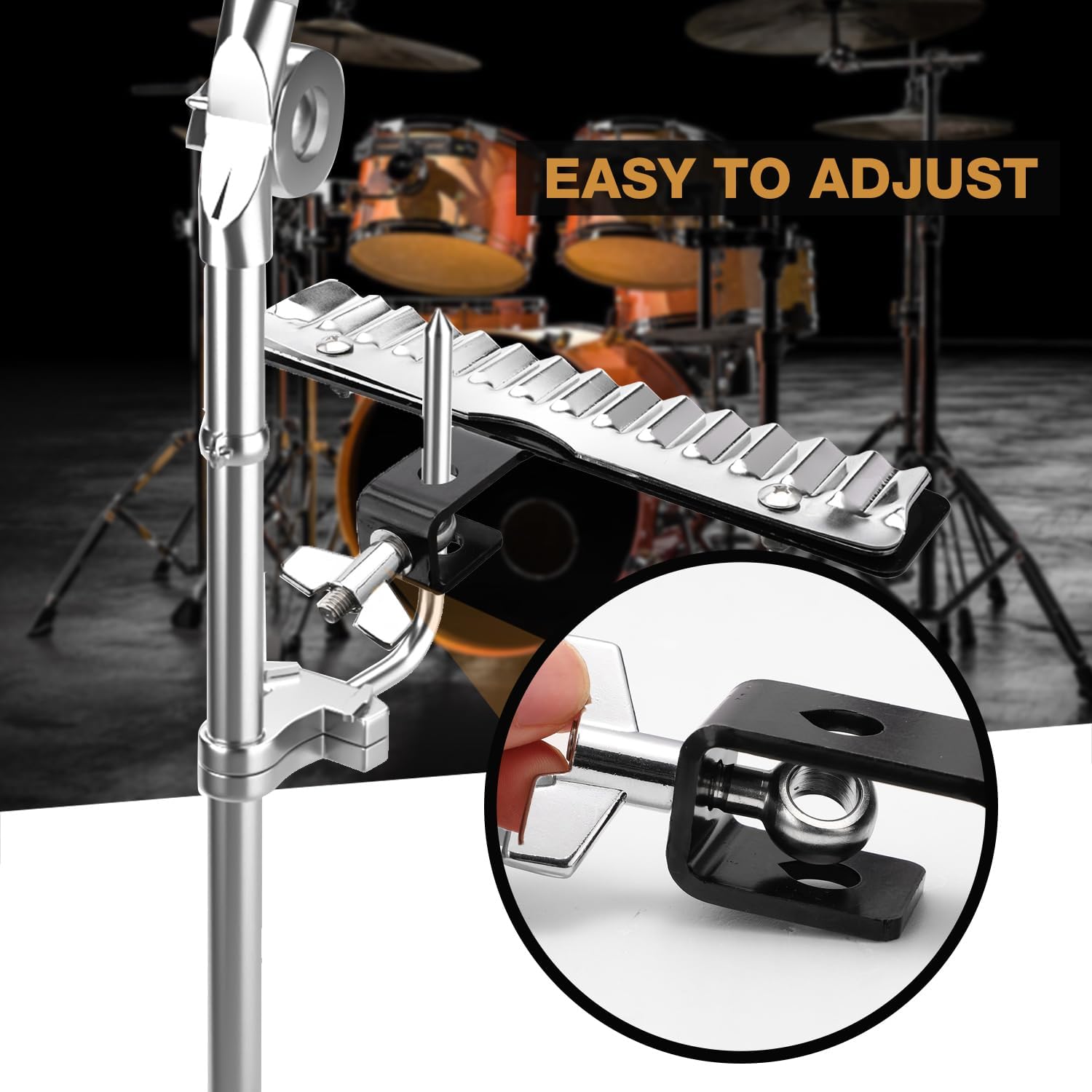 Facmogu Juego de plataformas de percusión y batería, superficie de juego estilo Guiro de acero, montaje estándar de perno de ojo de 38 pulgadas,