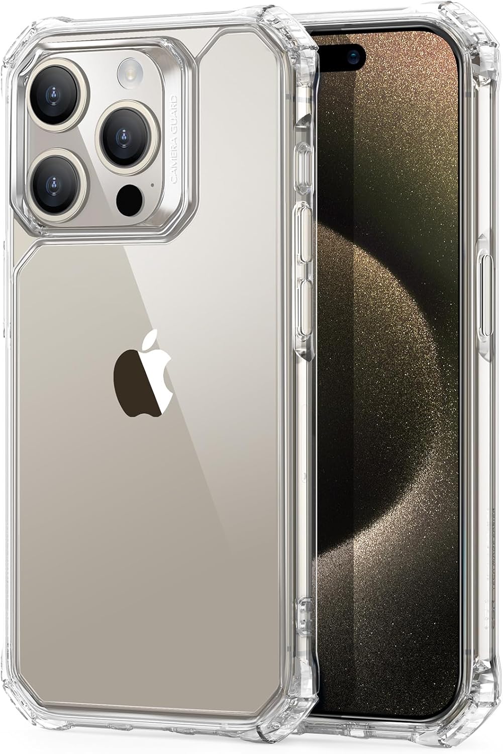 ESR Funda para iPhone 15 Pro Max, protección de grado militar, esquinas de protección de aire a prueba de golpes, parte trasera acrílica resistente