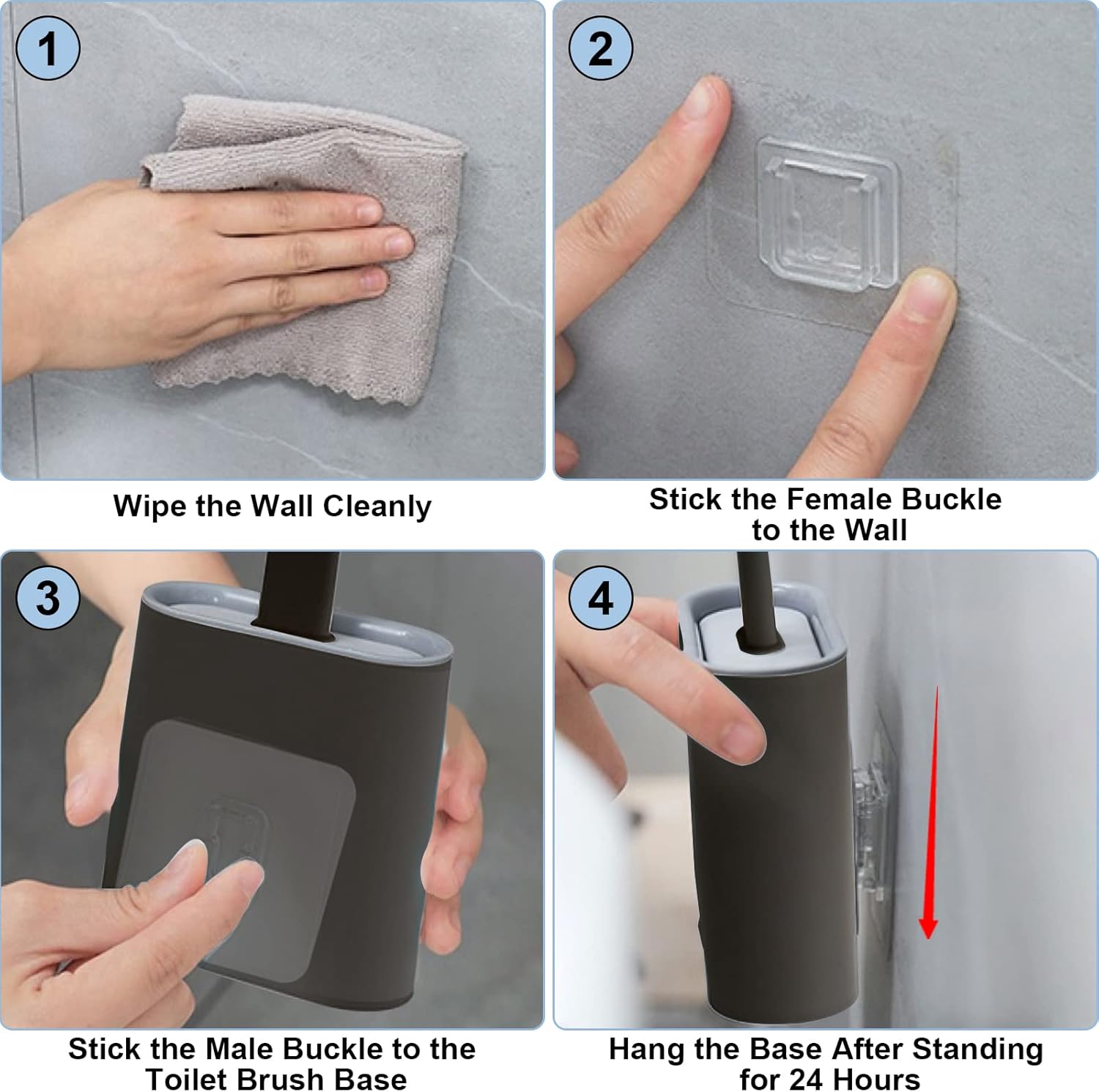 Juego de cepillo y soporte de silicona para inodoro, cabezal de cepillo flexible para inodoro, cepillo limpiador de inodoro de silicona con mango de