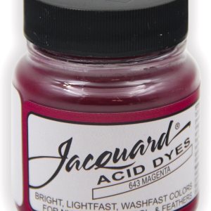 Jacquard Tinte ácido, magenta, peso neto de 12 oz, tinte ácido para lana, seda, plumas y nailon, brillante que no destiñe y altamente concentrado Jacquard Tinte ácido, magenta, peso neto de 12 oz, tinte ácido para lana, seda, plumas y nailon, brillante que no destiñe y altamente concentrado