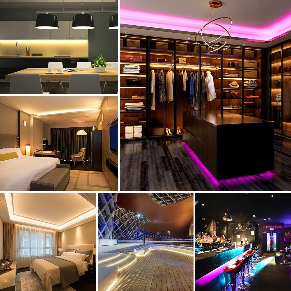 Tira de luz LED COB RGB de 12 V, 840 LEDsm de alta densidad, multicolor, tira de luz suave flexible para TV, habitación, fiesta, decoración de