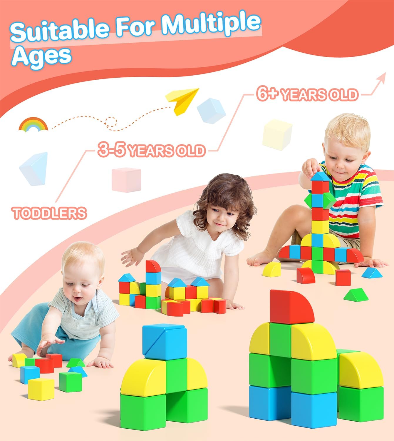 Bloques magnéticos para niños pequeños, juguetes de construcción creativos, bloques sensoriales coloridos apilables con imán, juego de cubos de