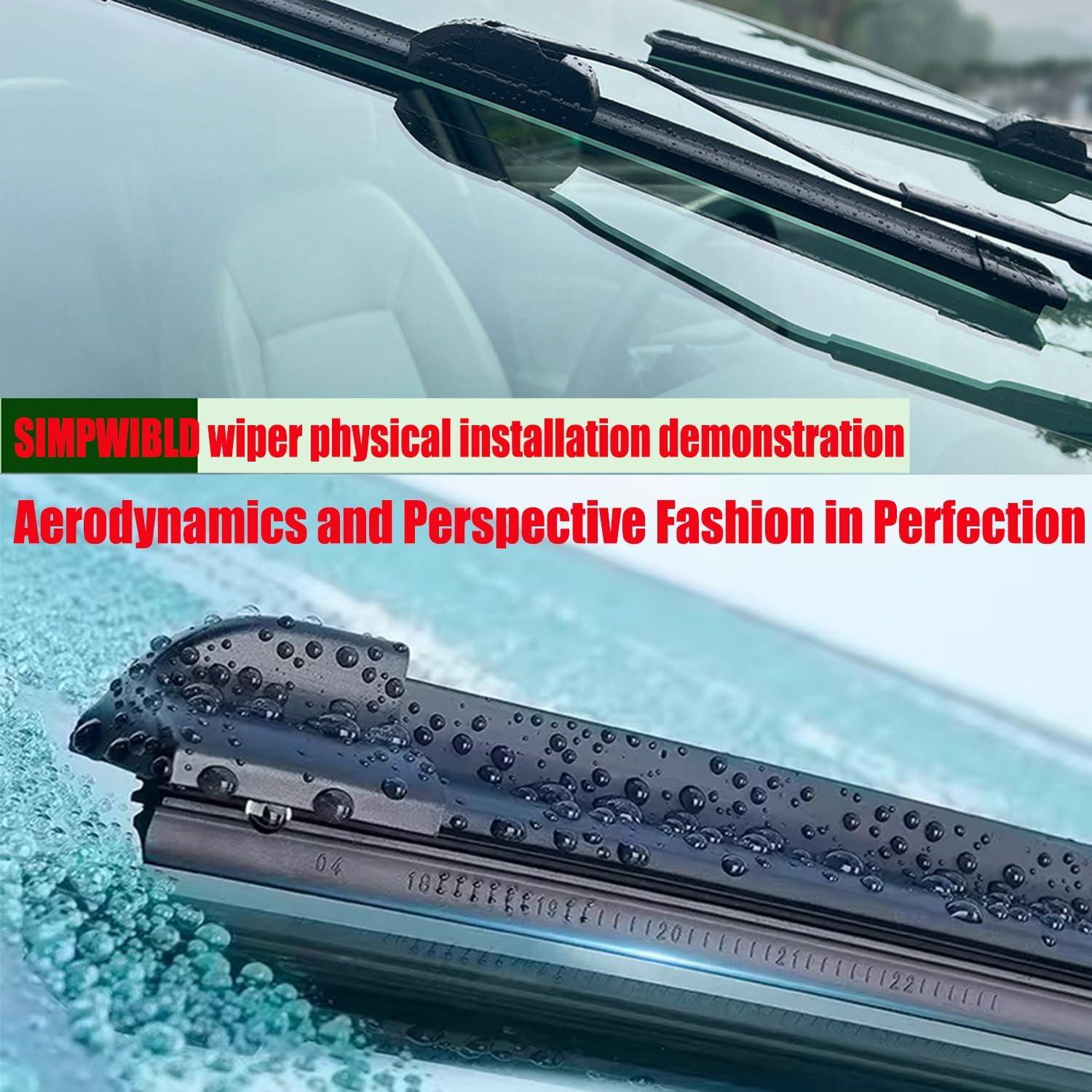 SIMPWIBLD Limpiaparabrisas delantero de alta calidad para todas las estaciones, duradero, estable y silencioso, calidad de equipo original, con