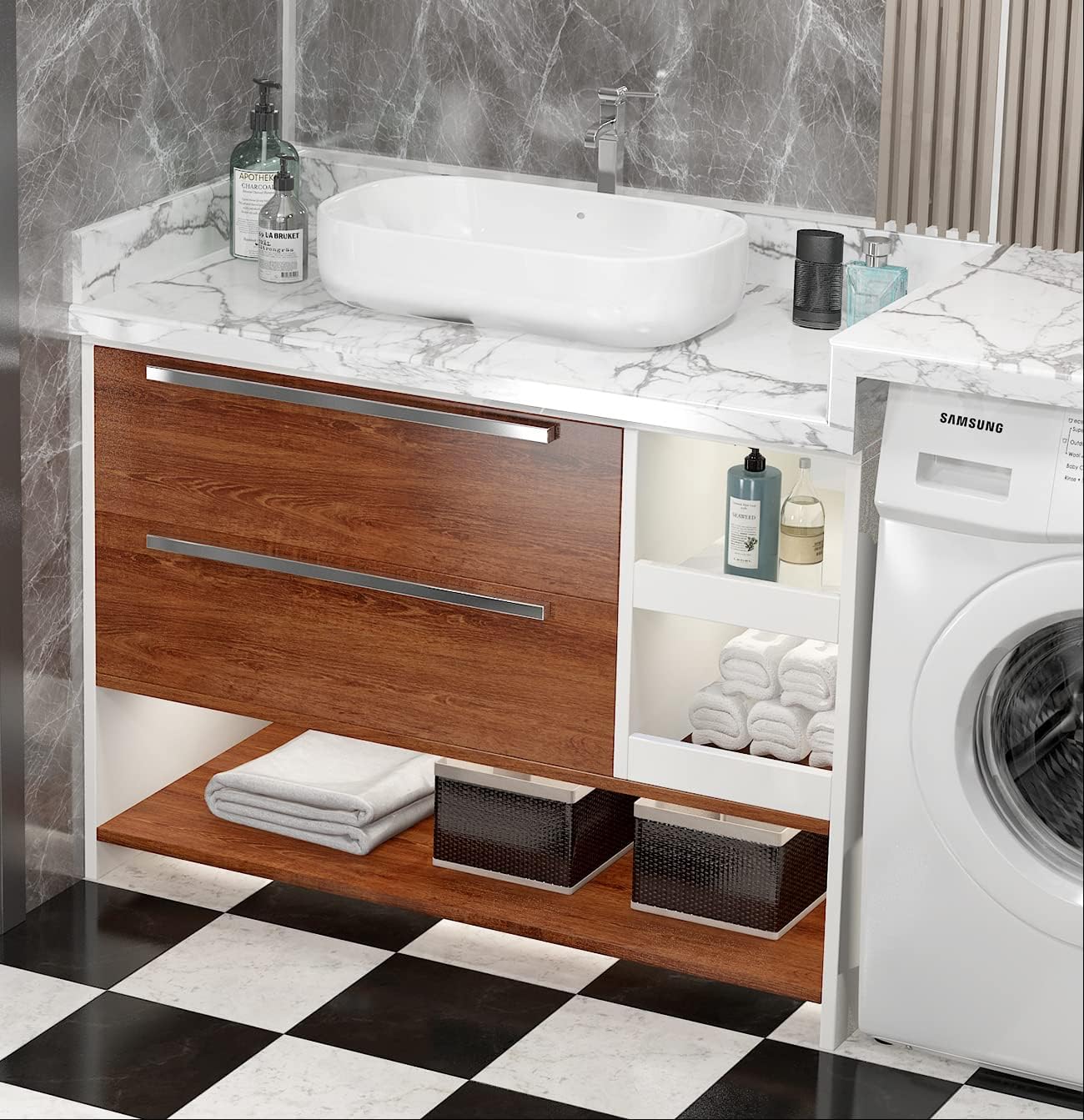 Papel tapiz de madera de nogal oscuro de 88 x 16 pulgadas, papel de contacto de madera autoadhesivo, papel de pared para tablón de anuncios de
