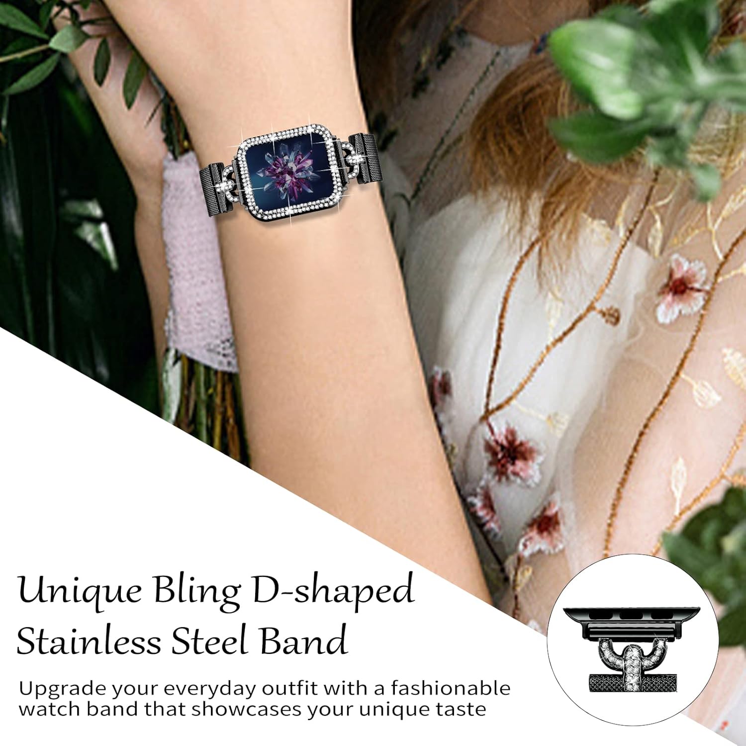 JOYOZY Correa magnética compatible con Apple Watch Band de 1.496 pulgadas, 1.575 pulgadas, 1.614 pulgadas, 1.654 pulgadas, 1.732 pulgadas, correa