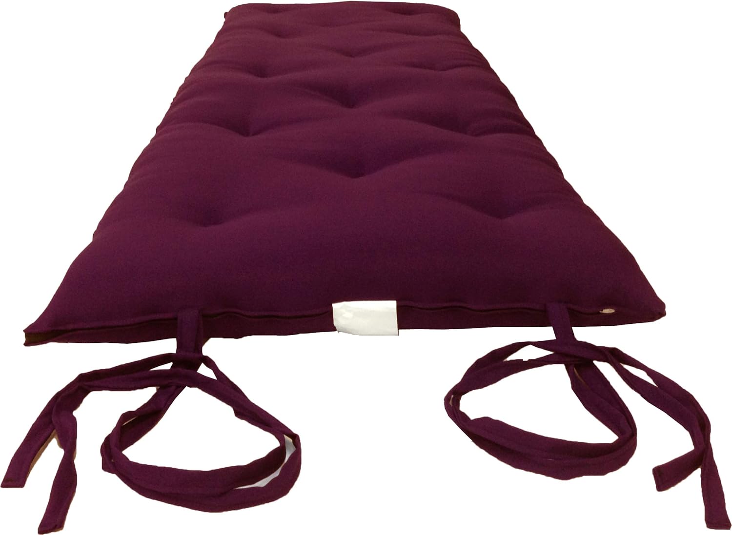 D&D Futon Furniture Colchón tradicional japonés de futón rodante, bateo de algodón, espuma y poliéster, cama plegable (borgoña, 3 x 60 x 80