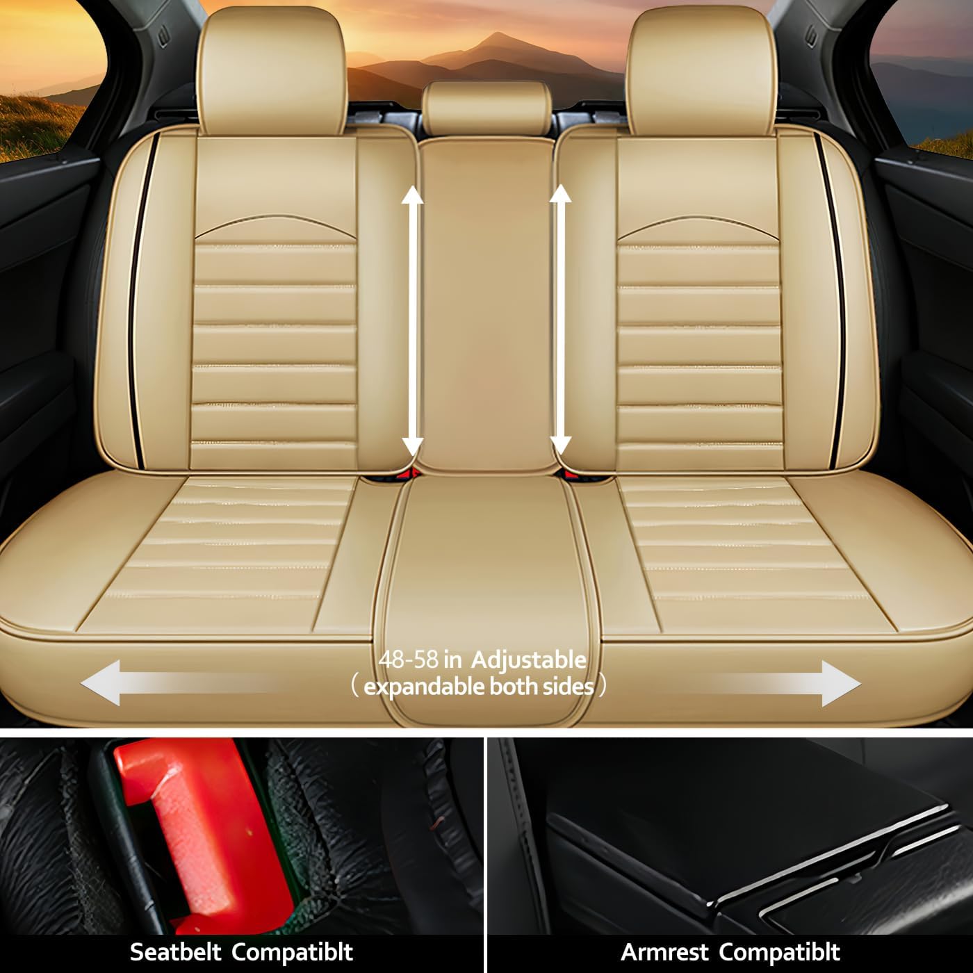 ROBECCHI Fundas de asiento de automóvil para Chevy Trailblazer 2021-2023, 5 fundas de asiento impermeables de piel sintética para asientos
