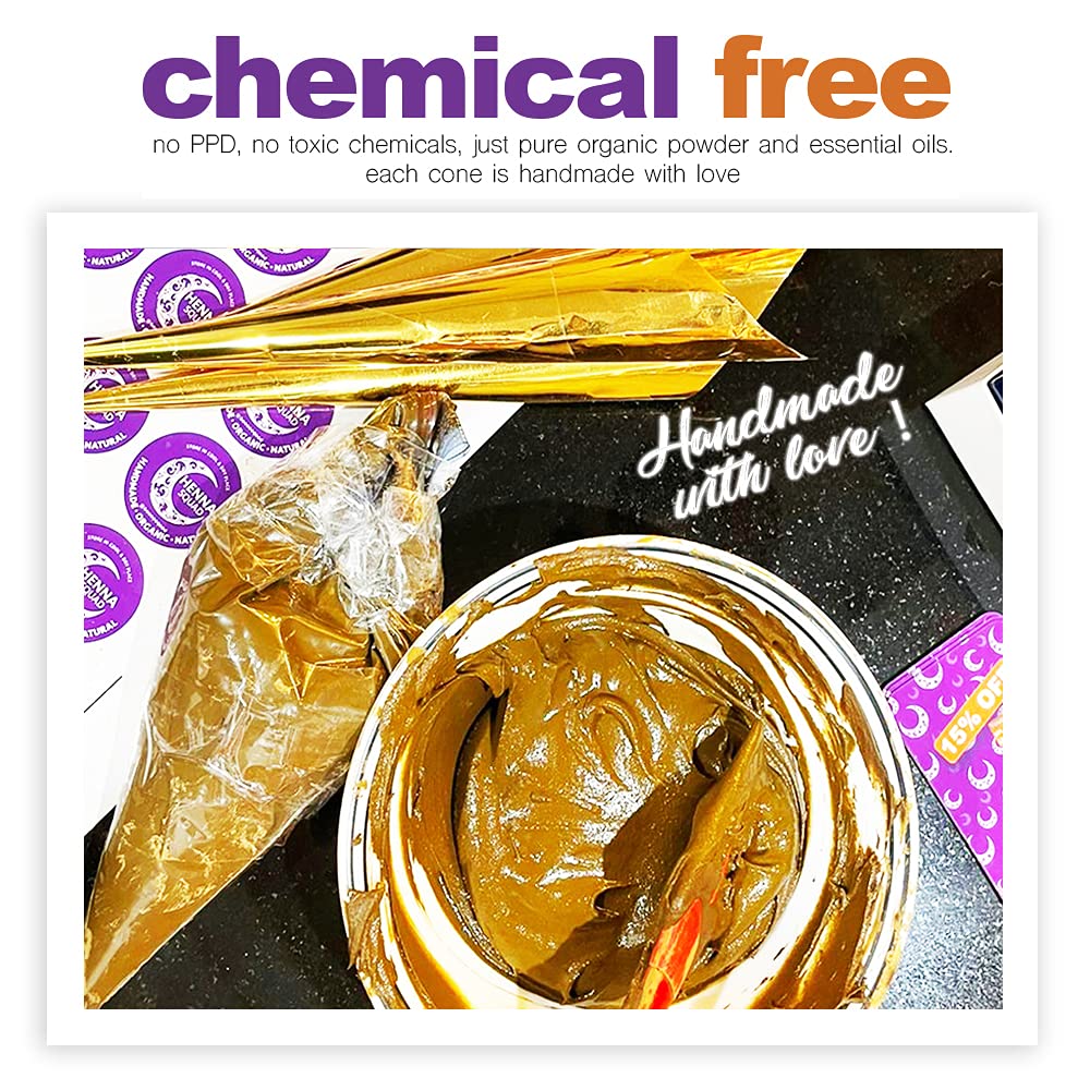 Tinte para el cabello de henna, listo para usar, pasta de conos de henna, perfecto para teñir el cabello y nutrición del cabello, tubos de henna